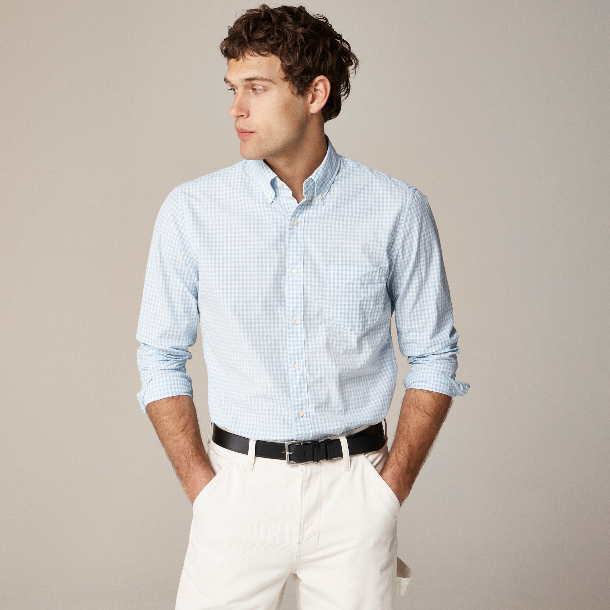 mens Secret Wash cotton poplin shirt