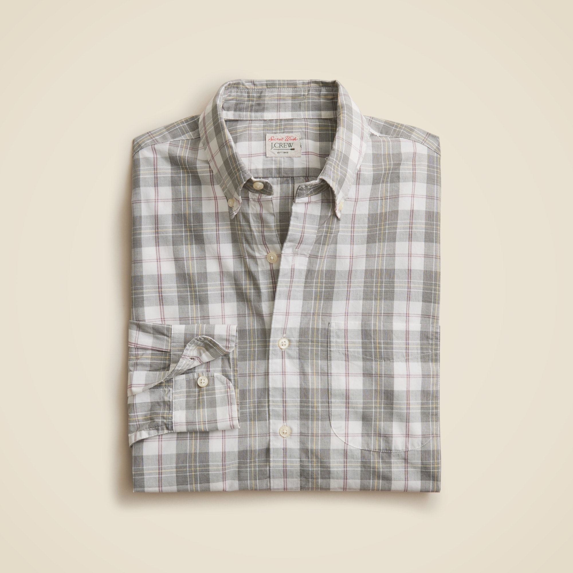 mens Secret Wash cotton poplin shirt