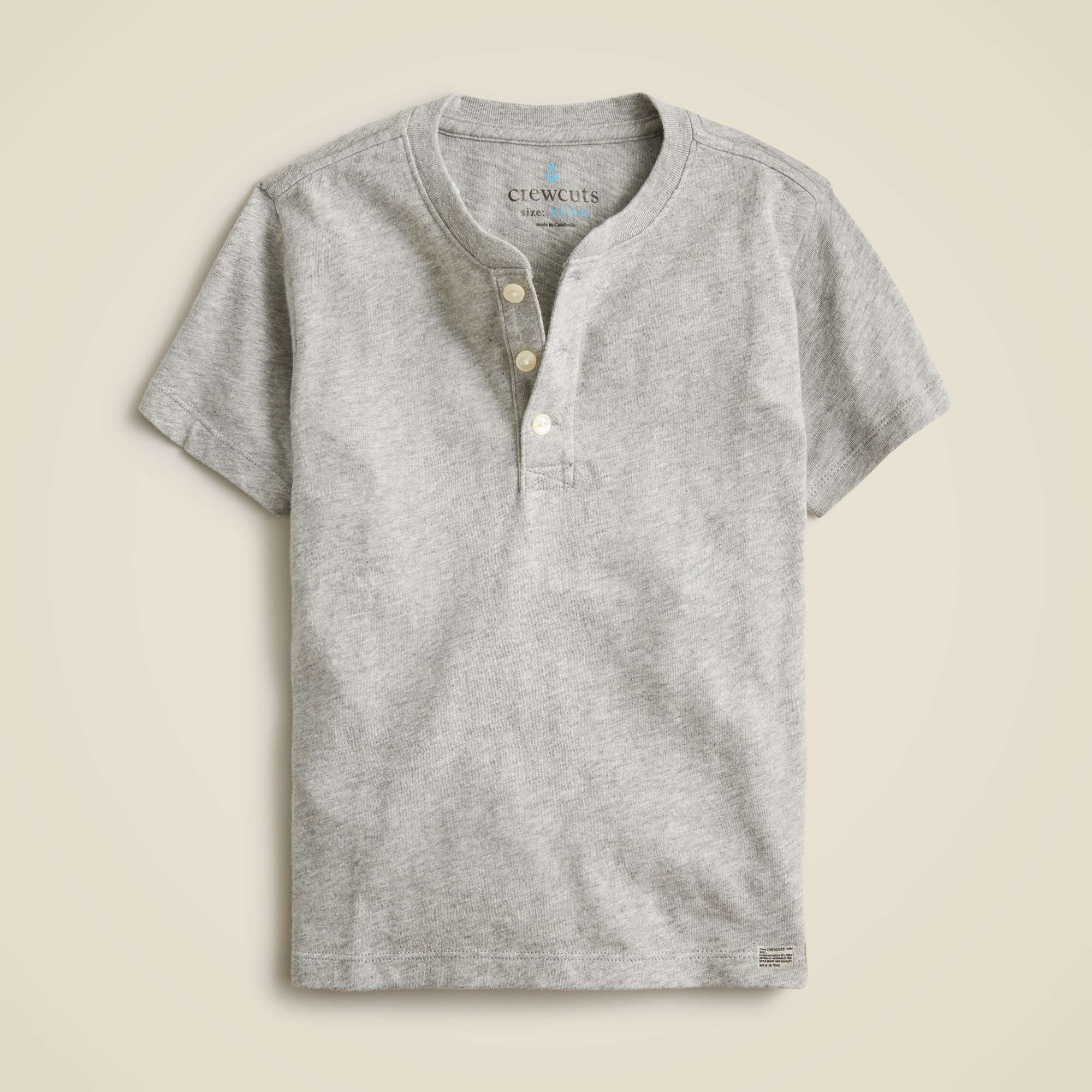 boys Kids' short-sleeve henley in heather