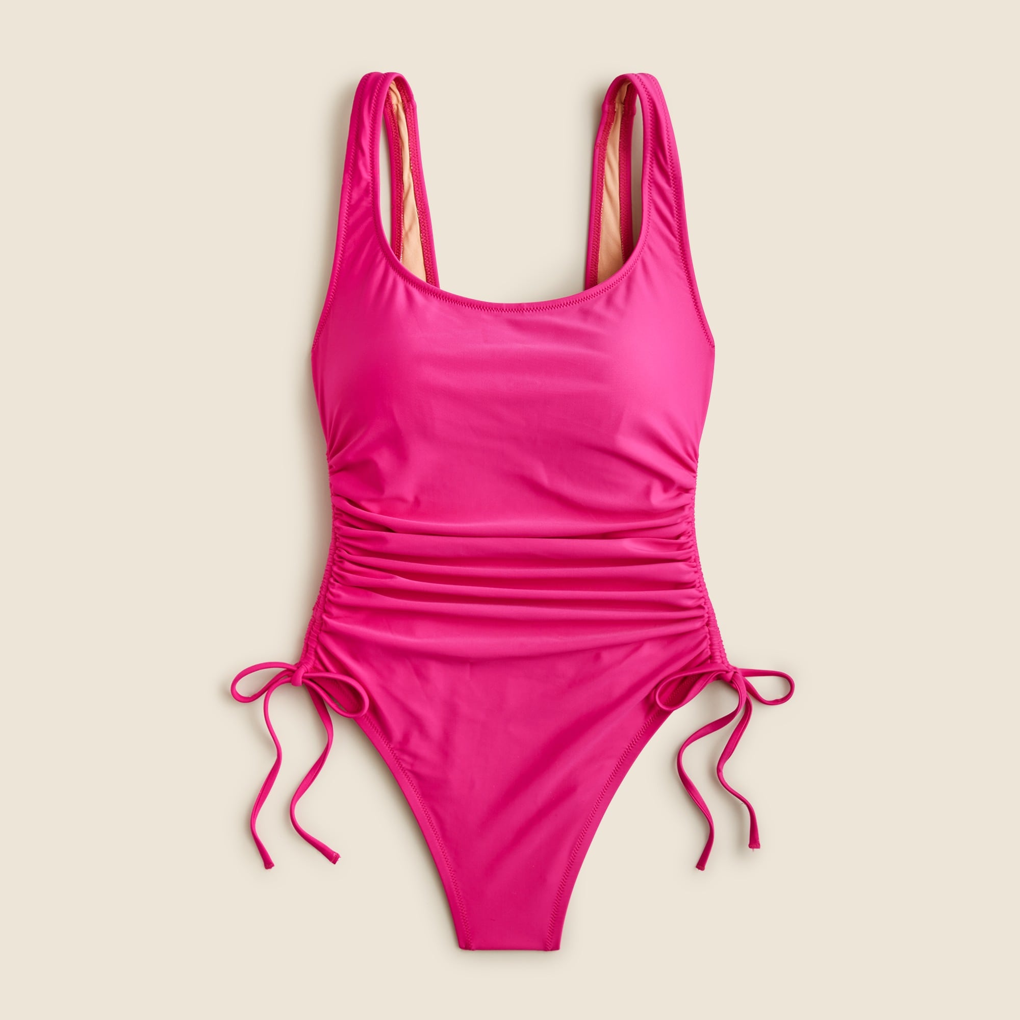 womens Ruched side-tie one-piece swimsuit