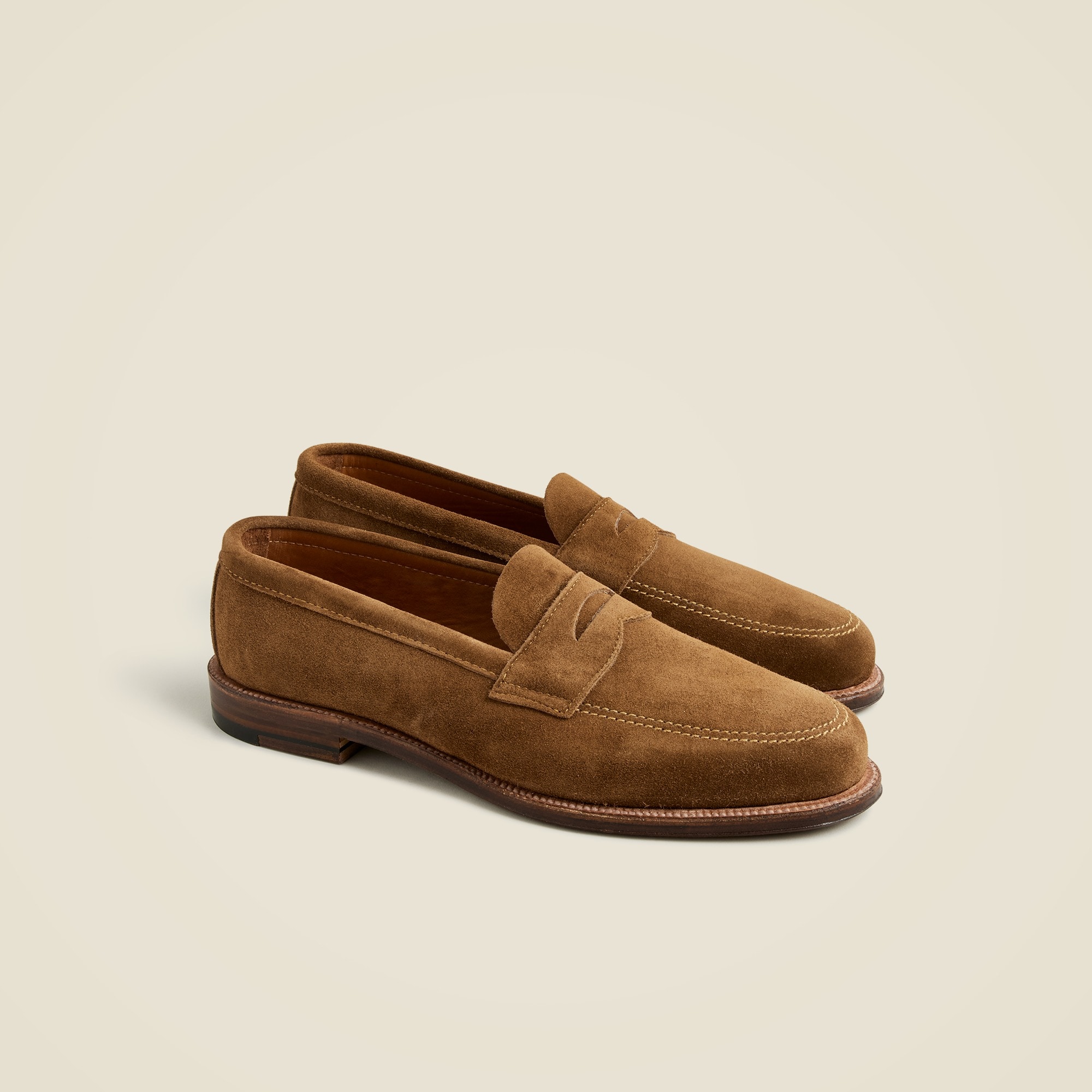 Alden® for J.Crew suede penny loafers