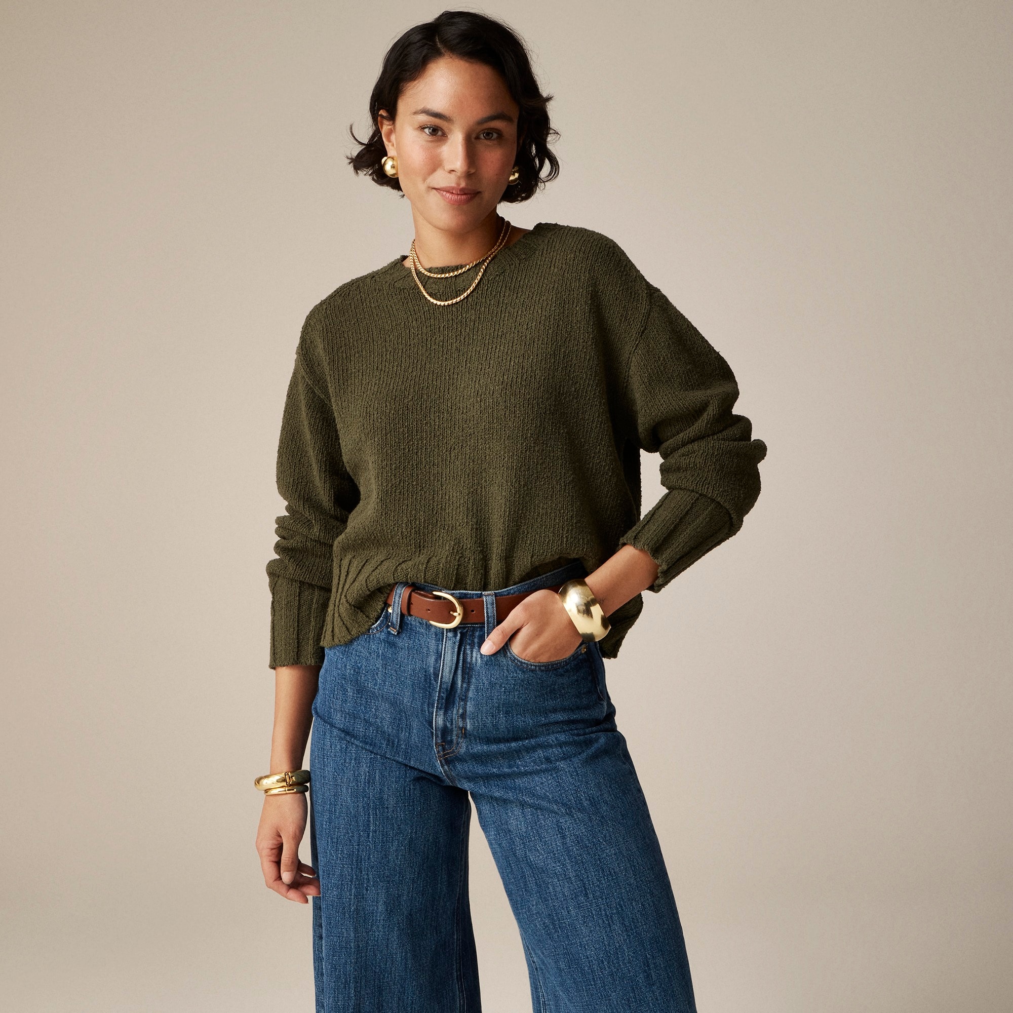 womens Relaxed crewneck sweater