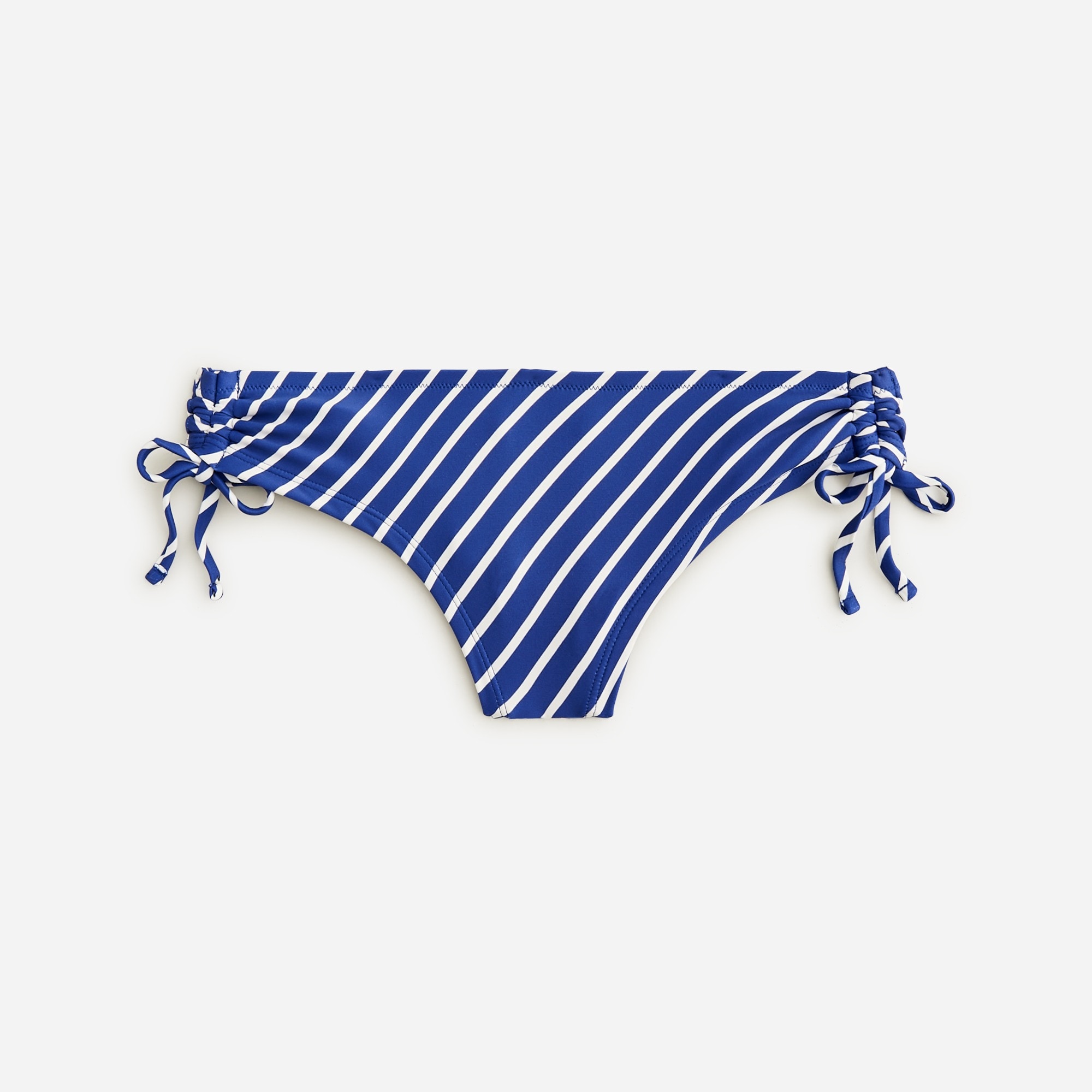  Ruched side-tie swim short in stripe