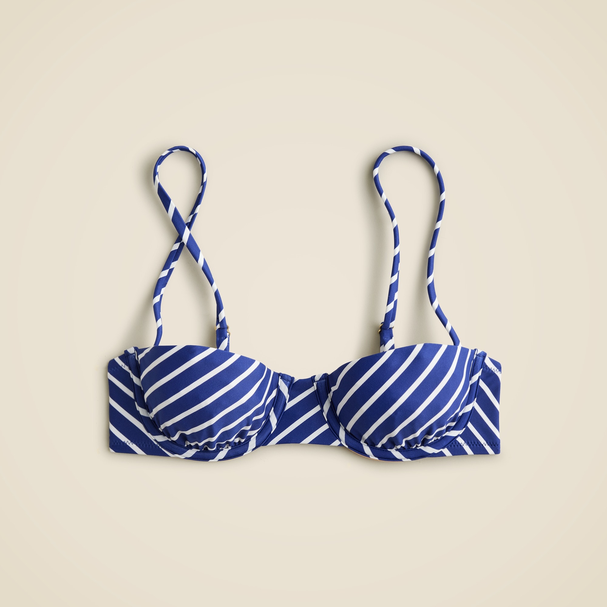  Balconette underwire bikini top in stripe