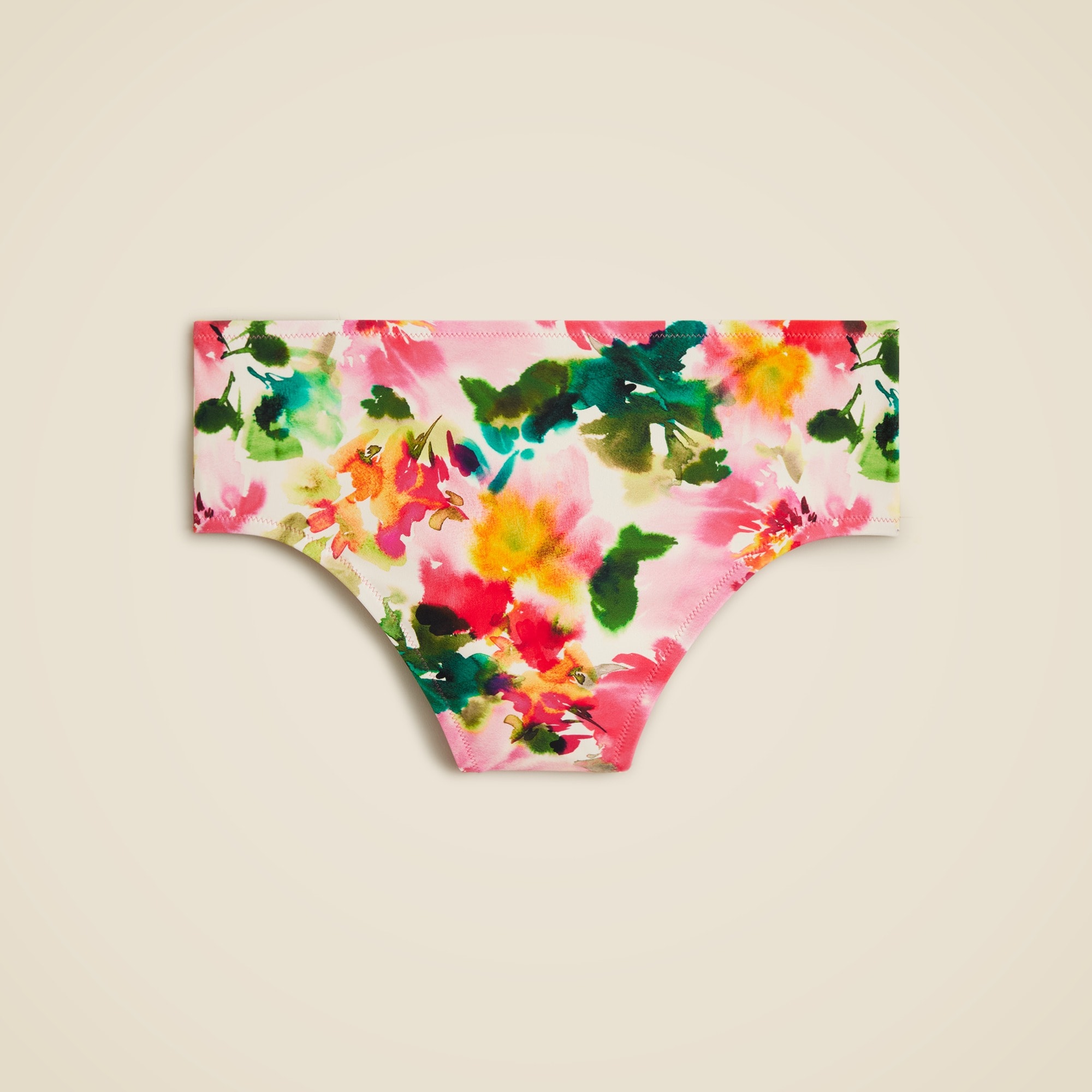 womens High-rise full-coverage bikini bottom in floral