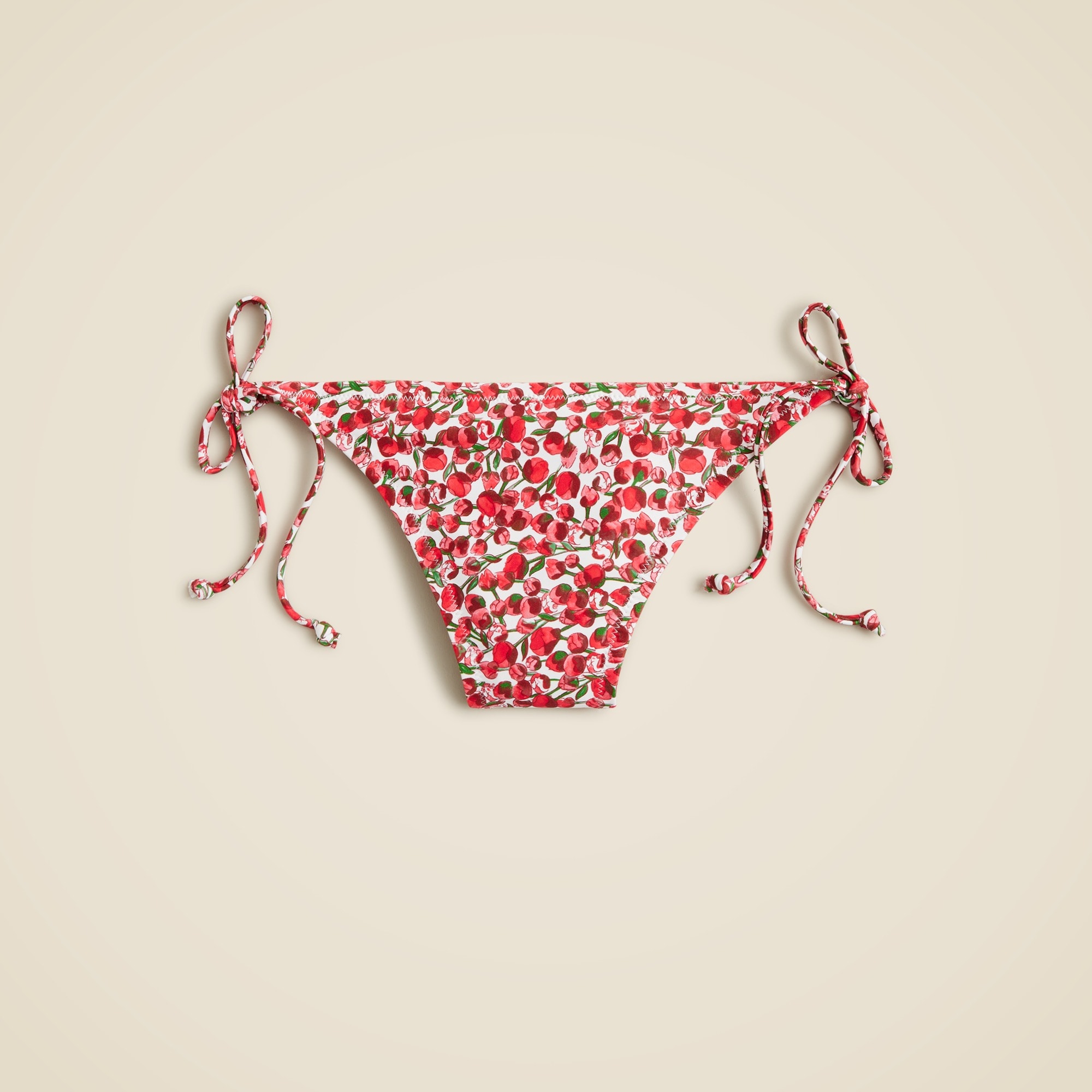 womens String hipster bikini bottom in Liberty&reg; Eliza's Red fabric