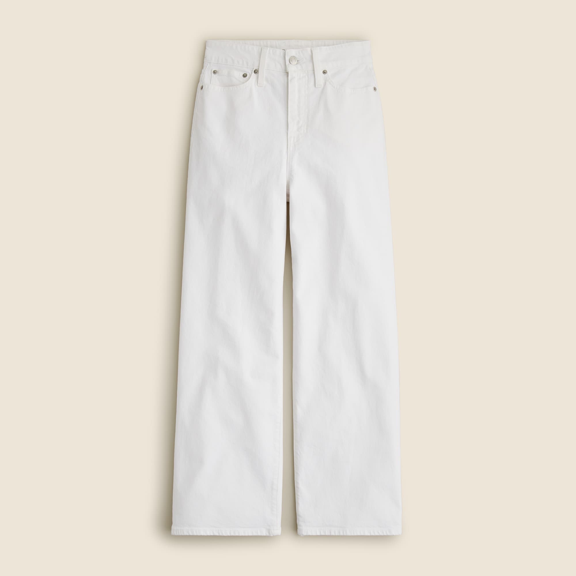  Curvy slim wide-leg jean in white