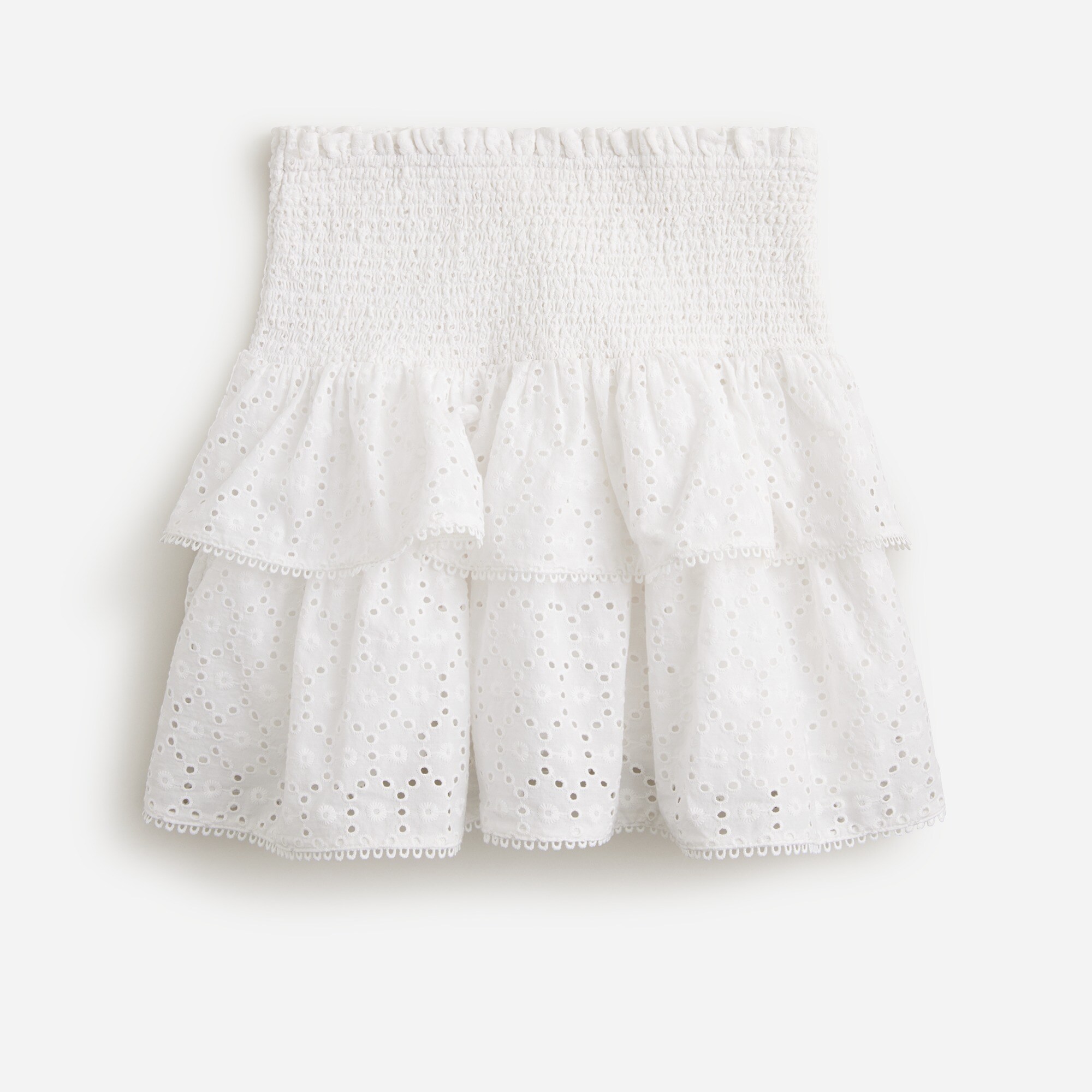  Girls' smocked eyelet skirt