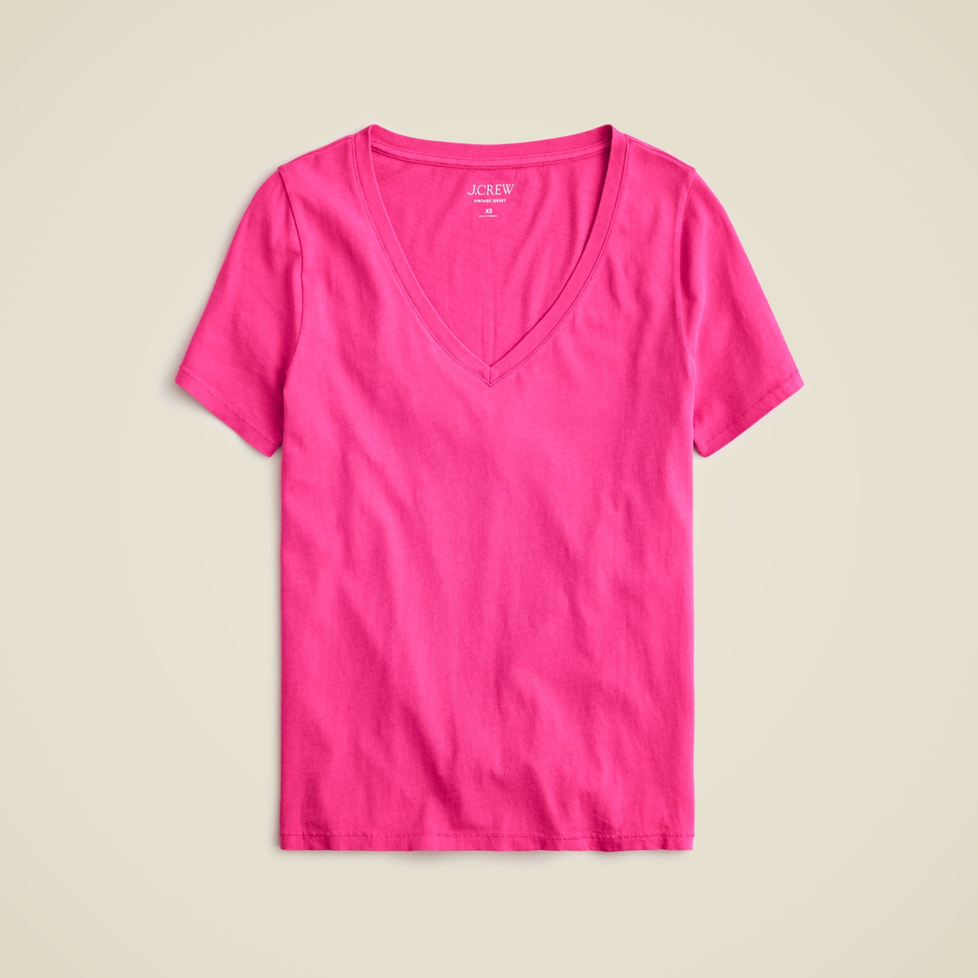 womens Vintage jersey classic-fit V-neck T-shirt