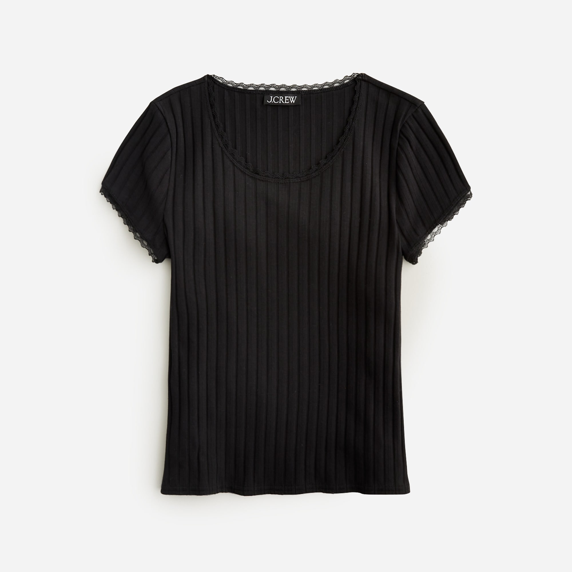 womens Pointelle short-sleeve T-shirt