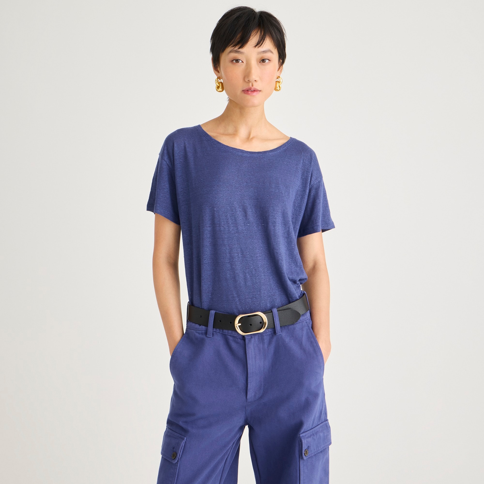 womens Relaxed linen T-shirt