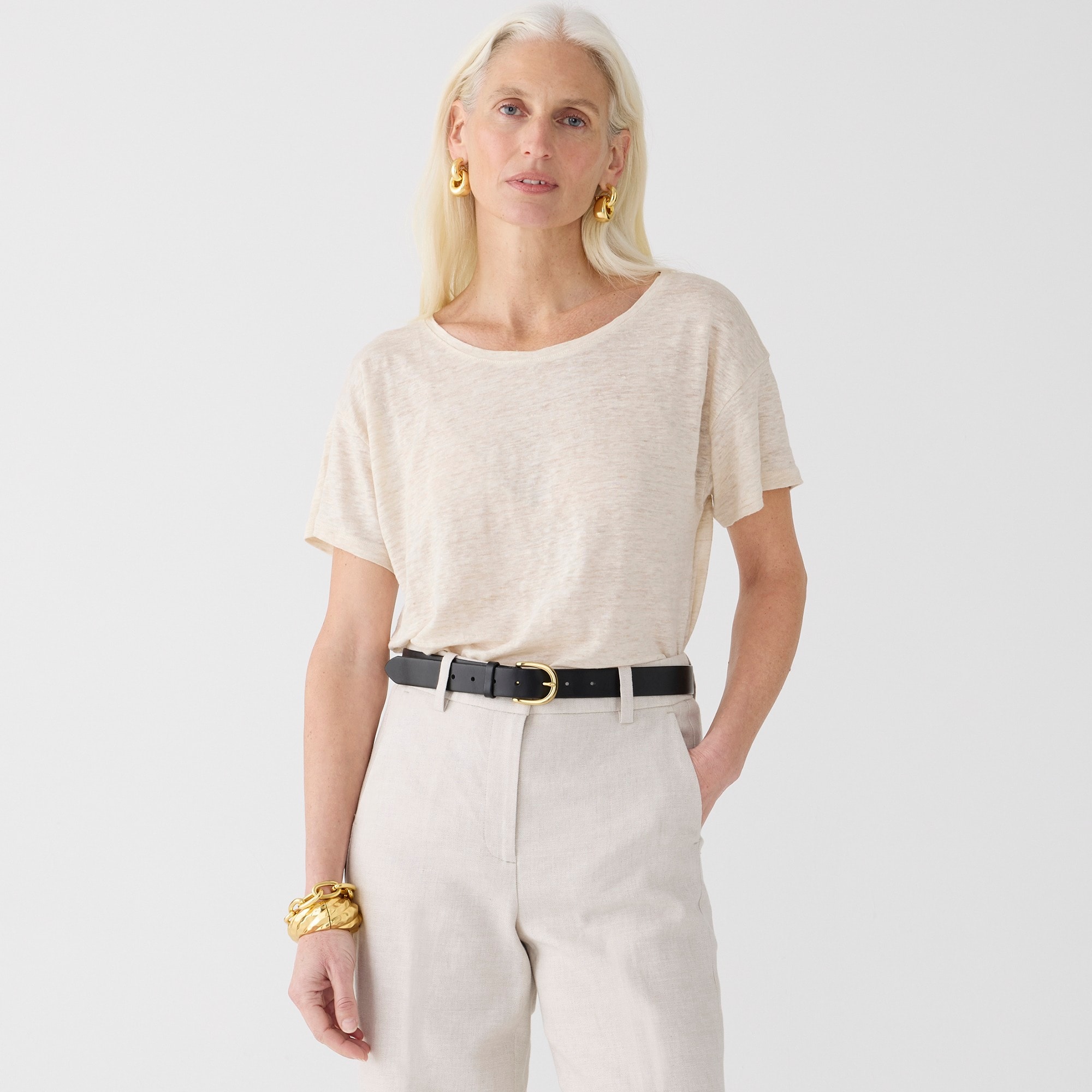 womens Relaxed linen T-shirt