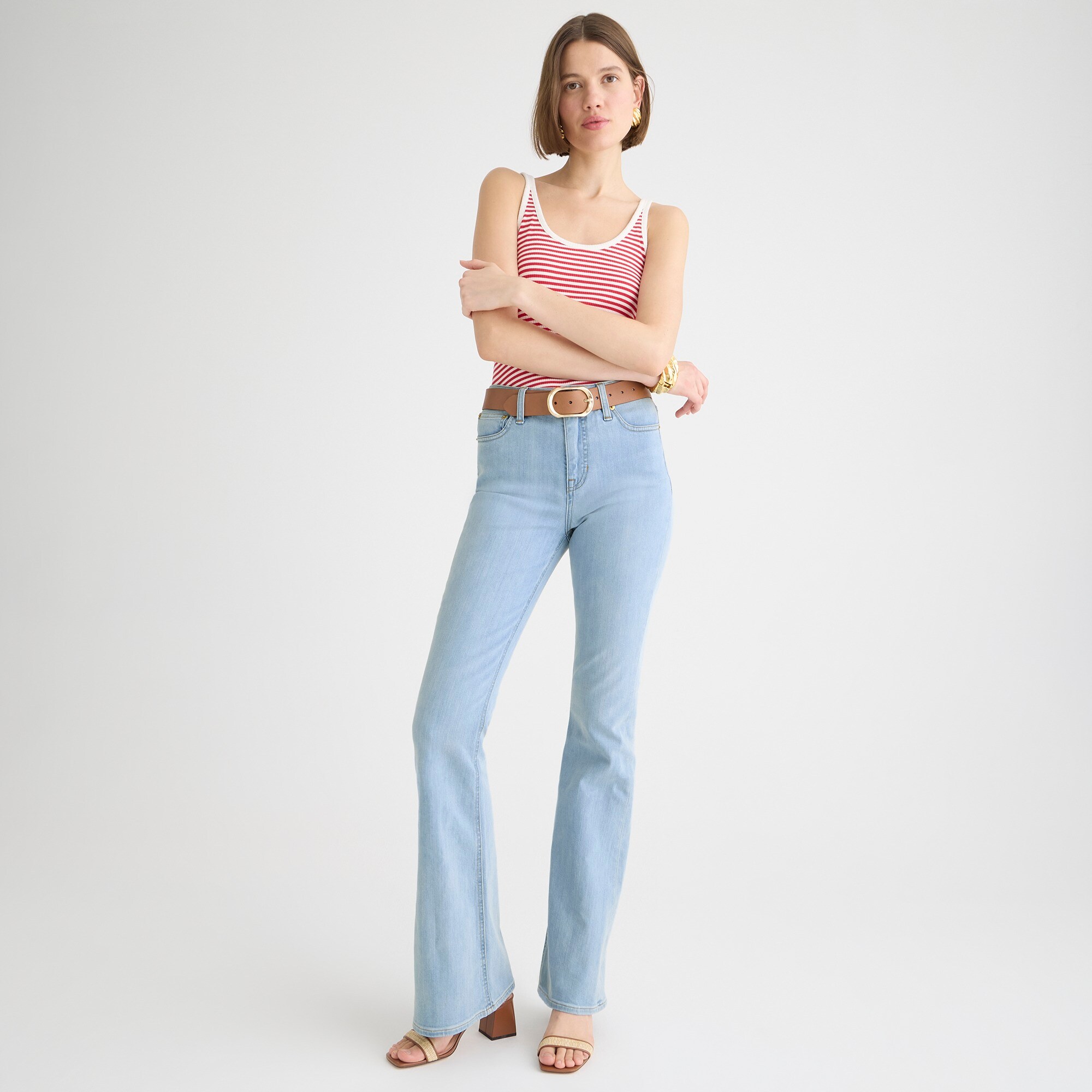 womens Skinny flare jean in Aria wash