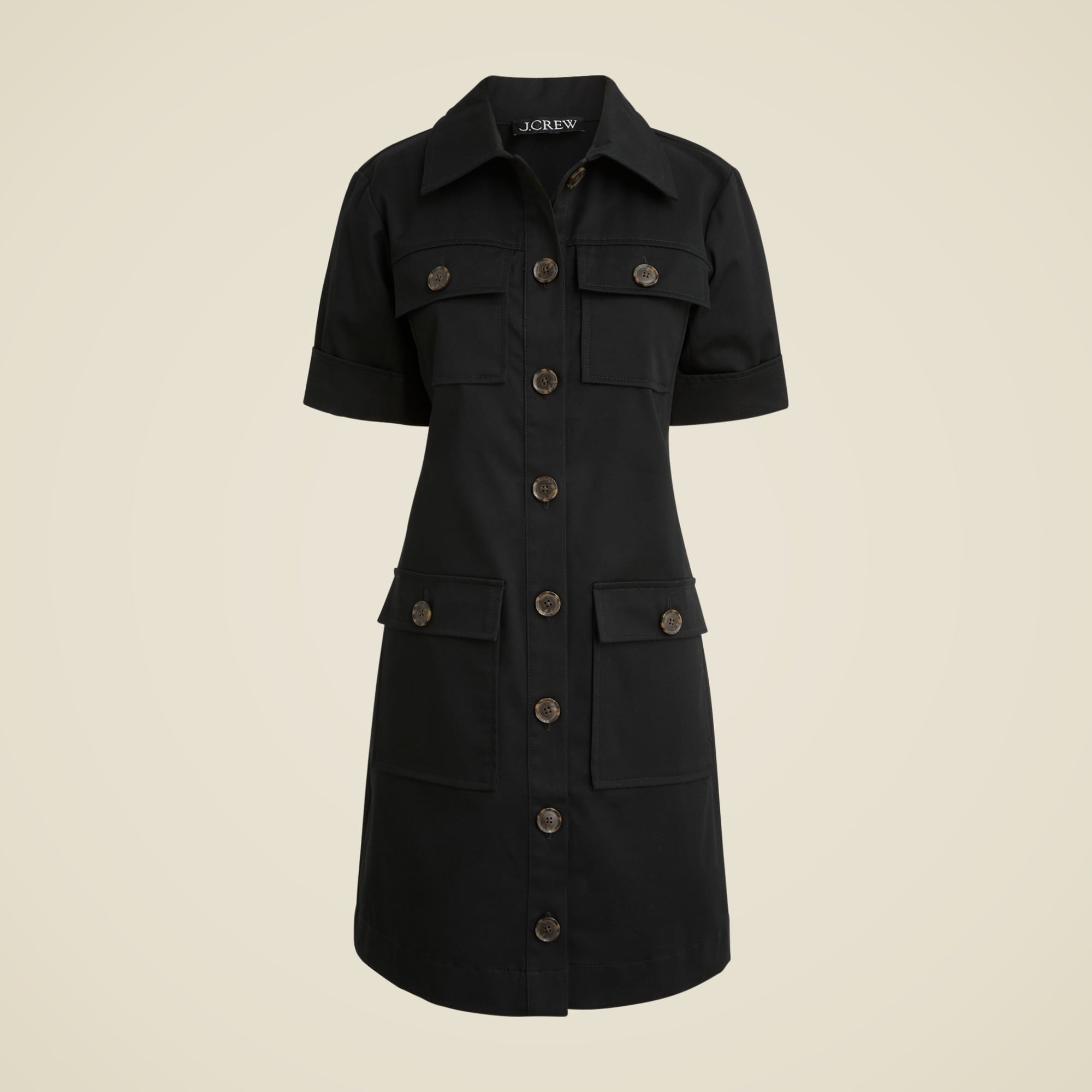  Gamine shirtdress in stretch twill