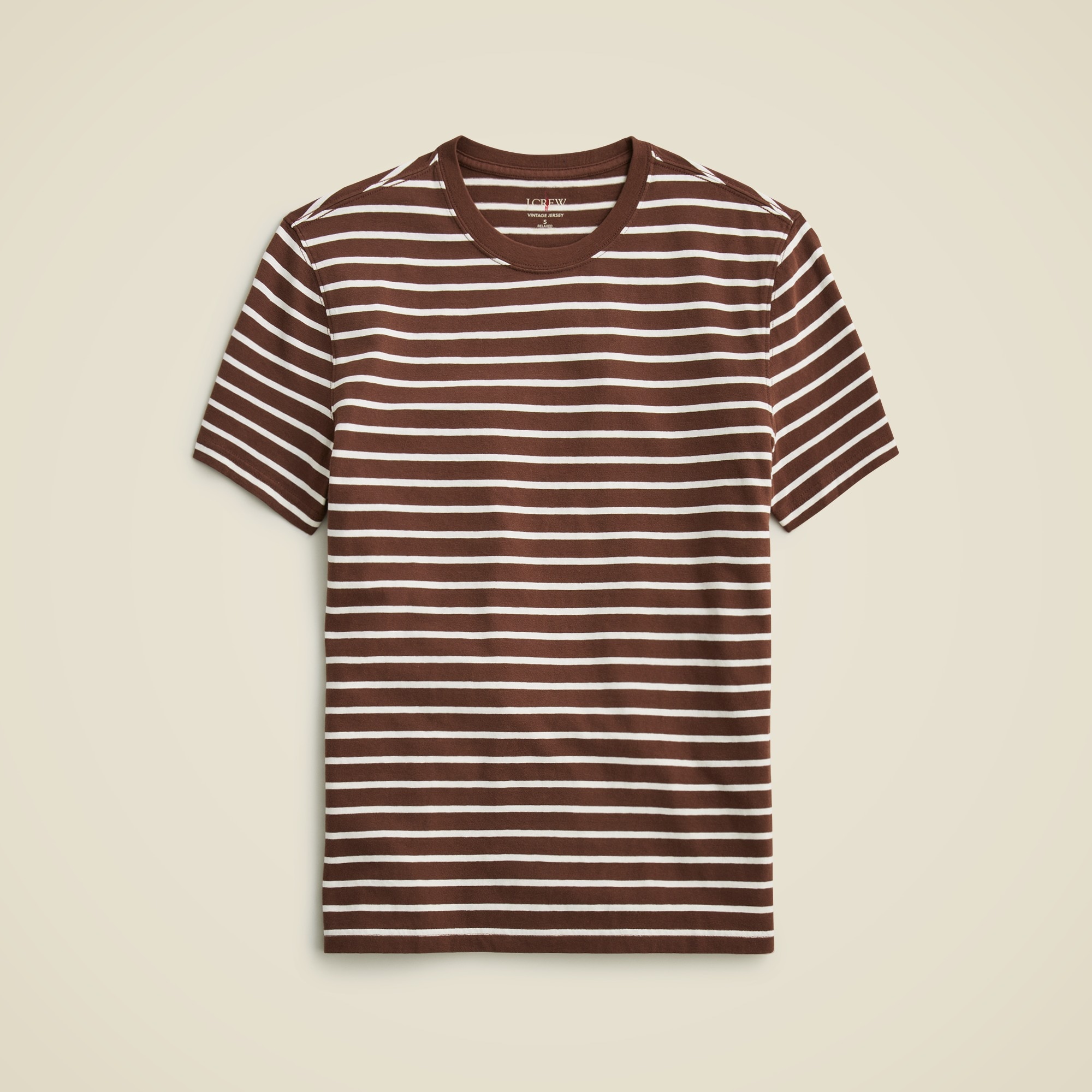 mens Vintage-wash cotton T-shirt in stripe