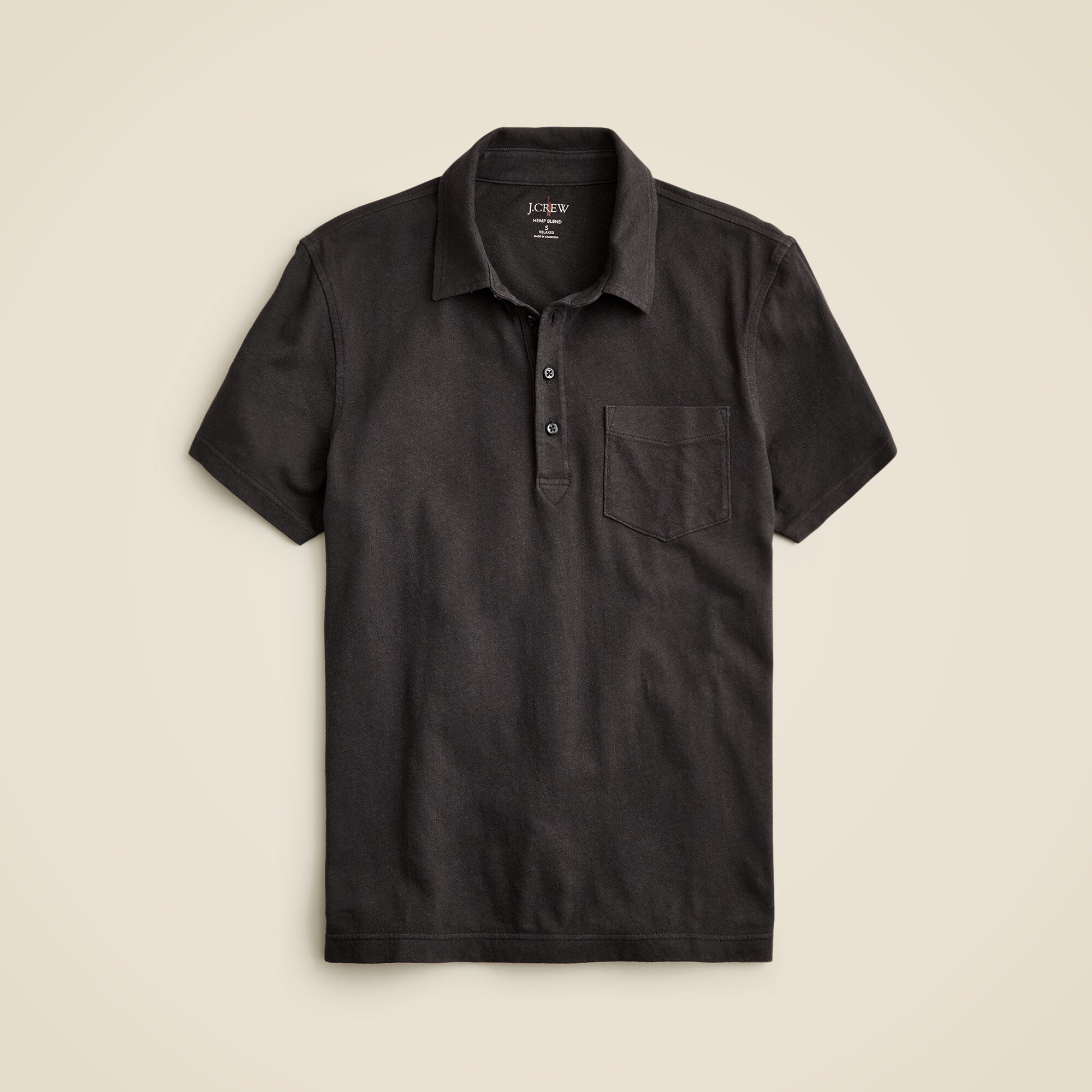  Hemp-organic cotton blend polo shirt