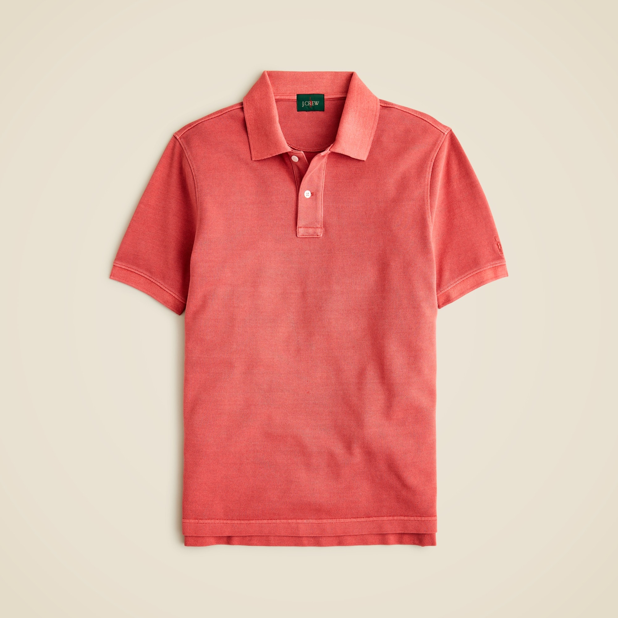  Slim washed piqu&eacute; polo shirt