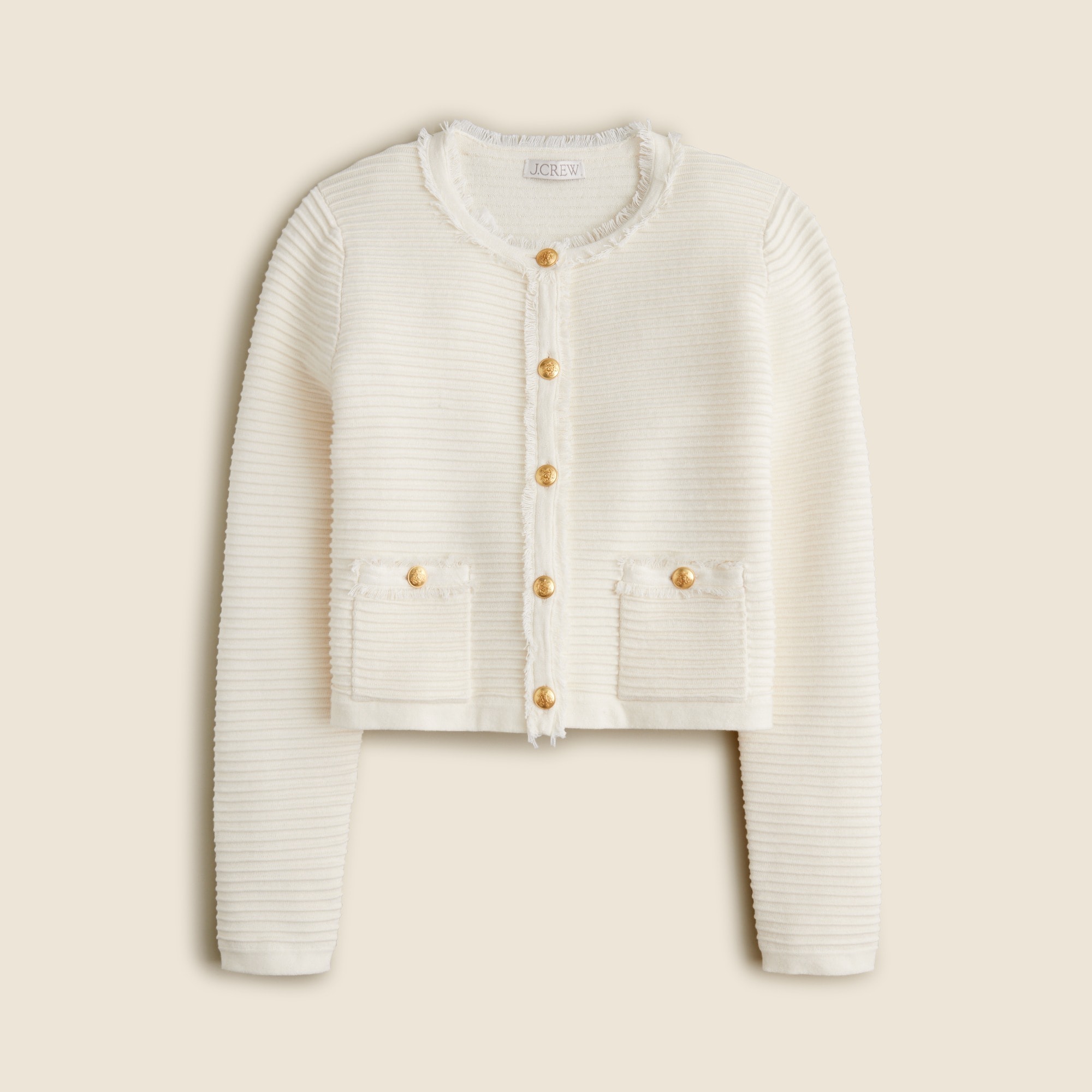  Emilie sweater lady jacket in textured cotton blend