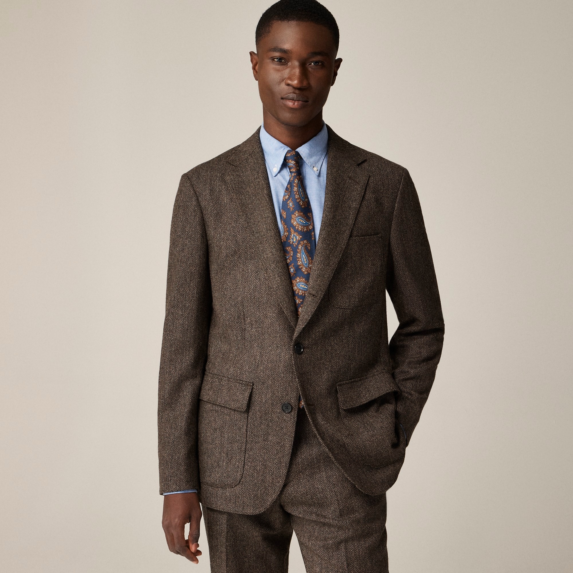 mens Crosby Classic-fit suit jacket in English merino wool