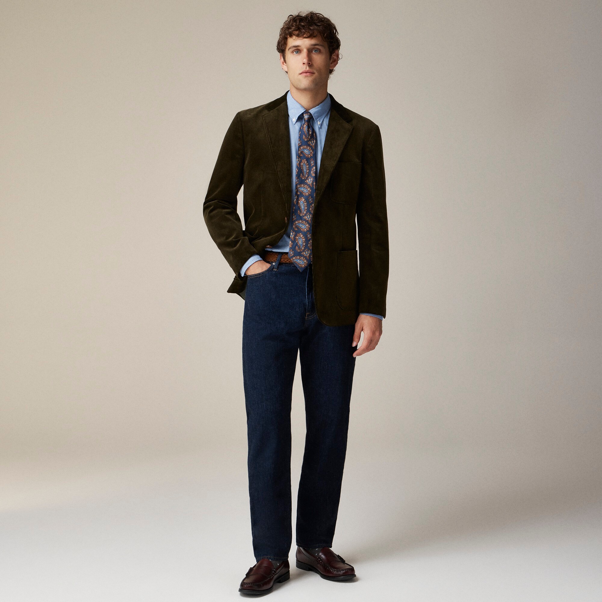 mens Crosby Classic-fit blazer in English cotton corduroy