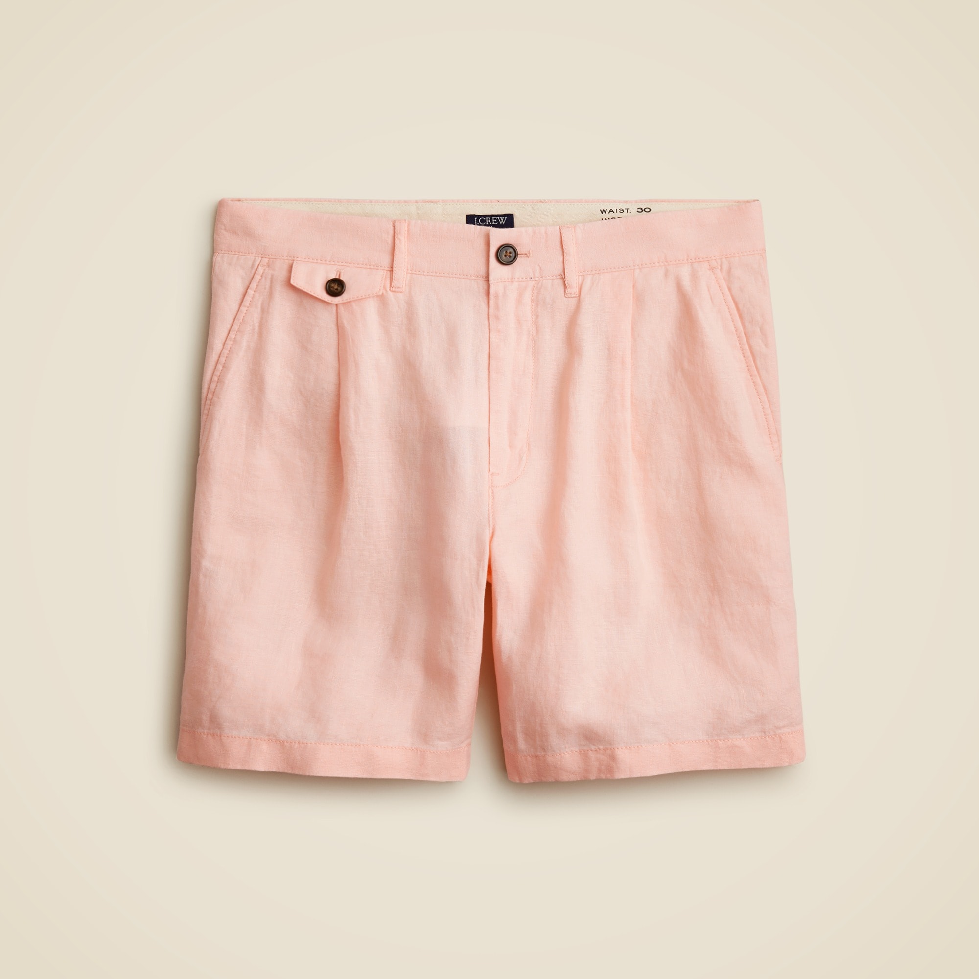  7.5'' pleated linen short