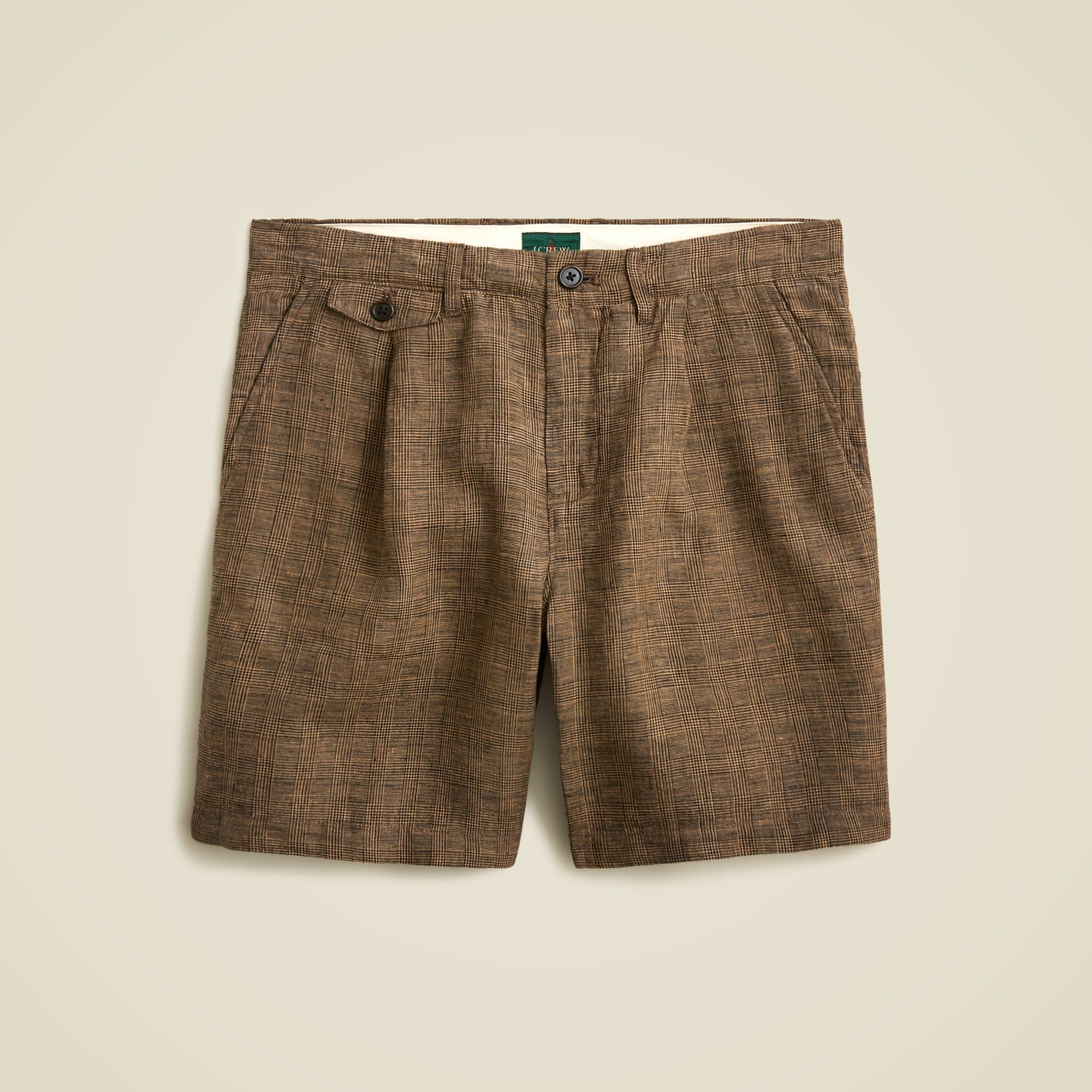  7.5'' pleated linen short