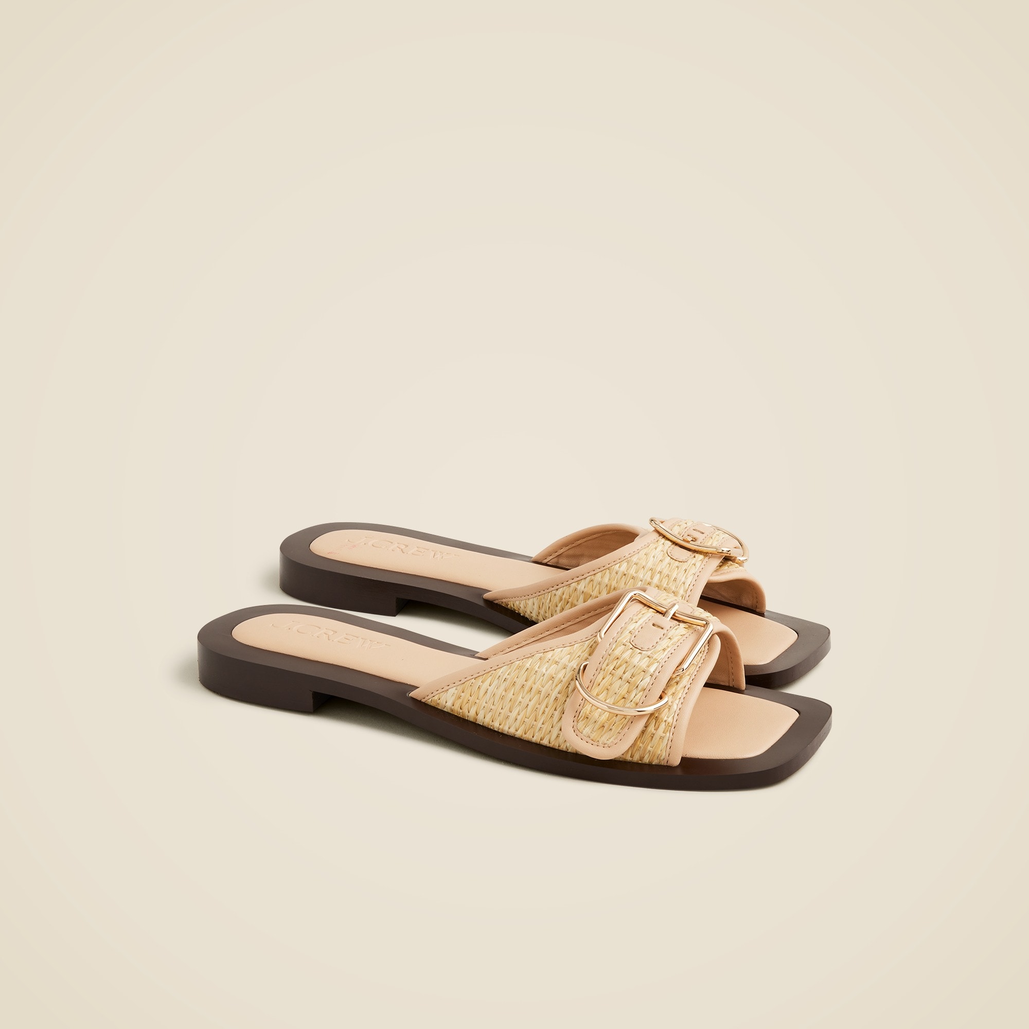  Callie sandals in faux raffia