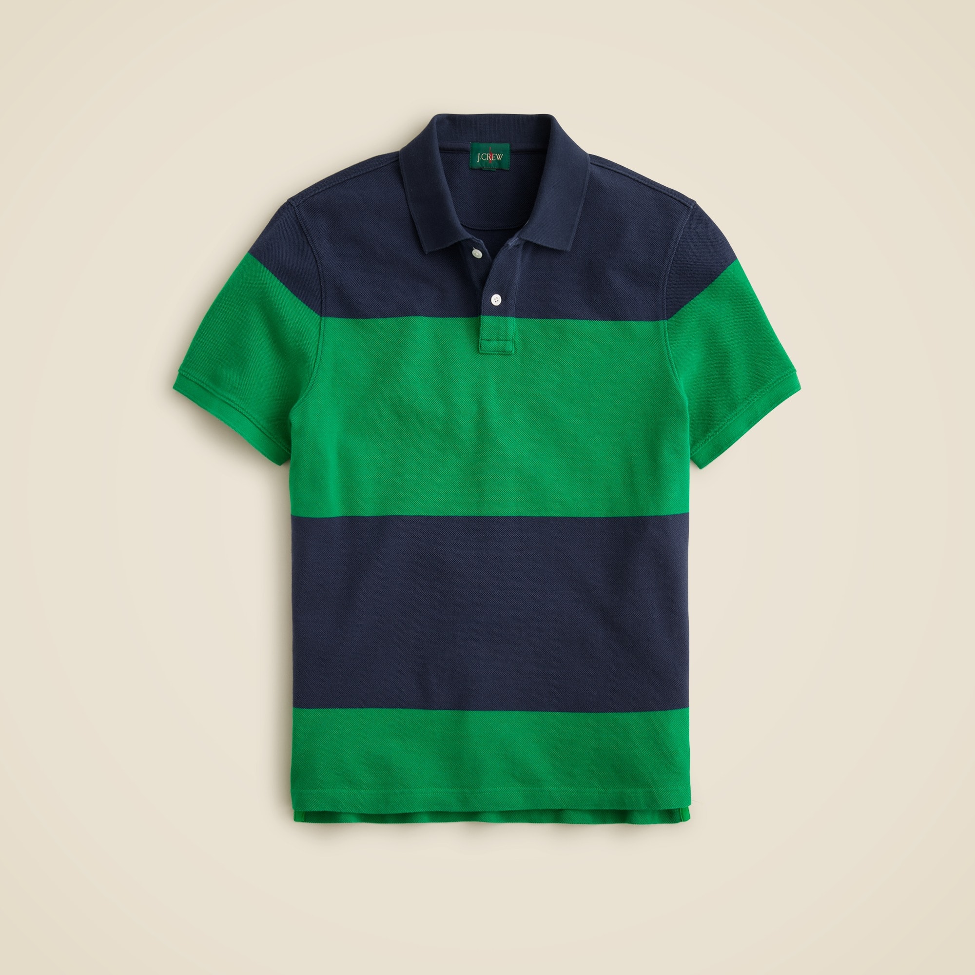  Slim washed piqu&eacute; polo shirt in stripe