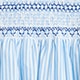 Girls' Paloma smocked skirt in cotton poplin PALE CERULEAN STRIPE