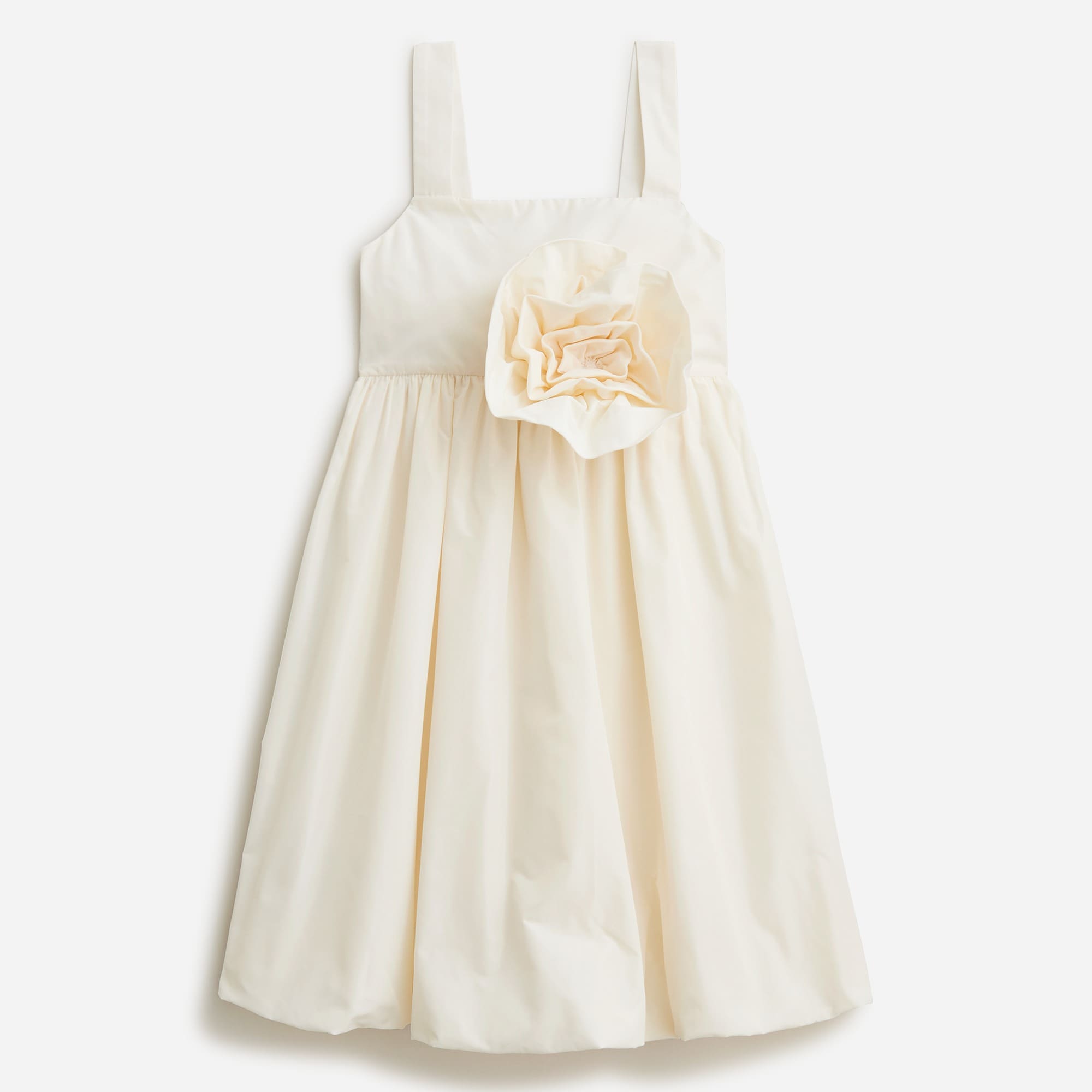  Girls' rosette dress in taffeta