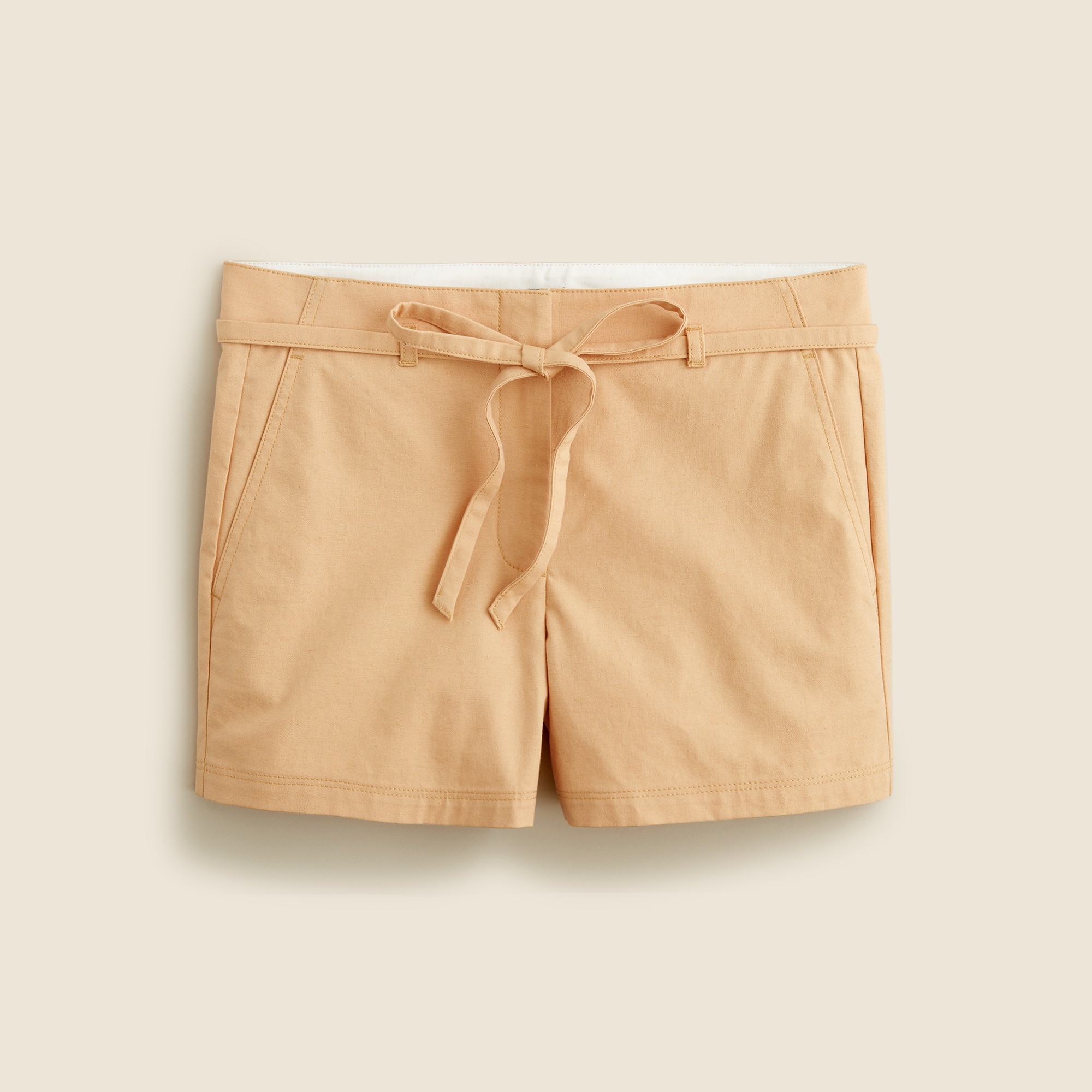  Belted 3&quot; short in cotton blend