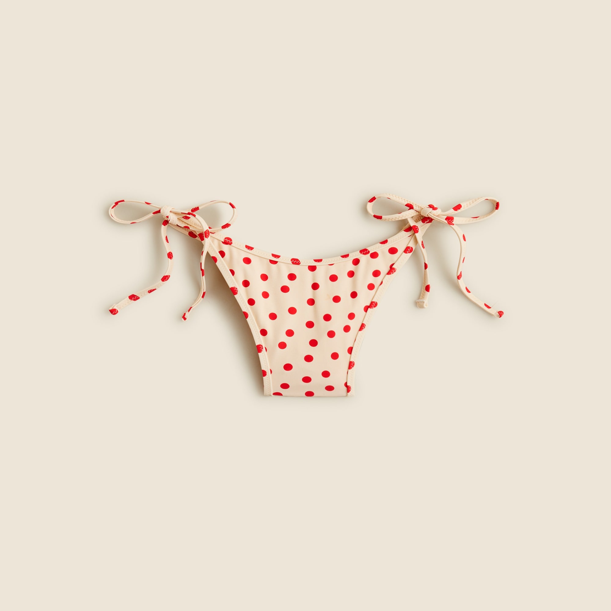  String hipster bikini bottom in red dot print