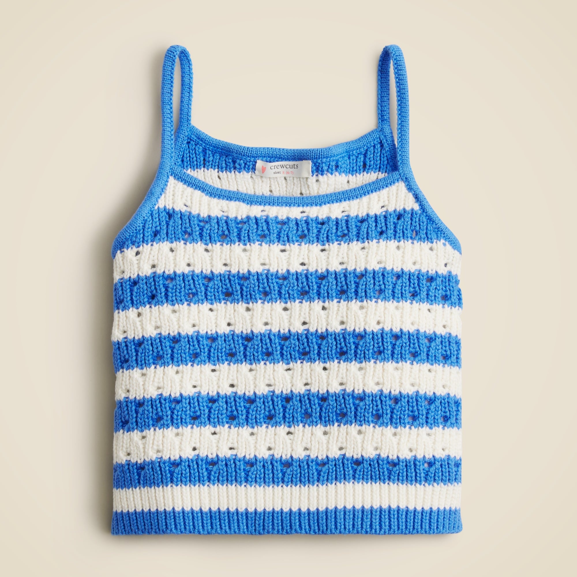  Girls' pointelle-knit sweater tank top