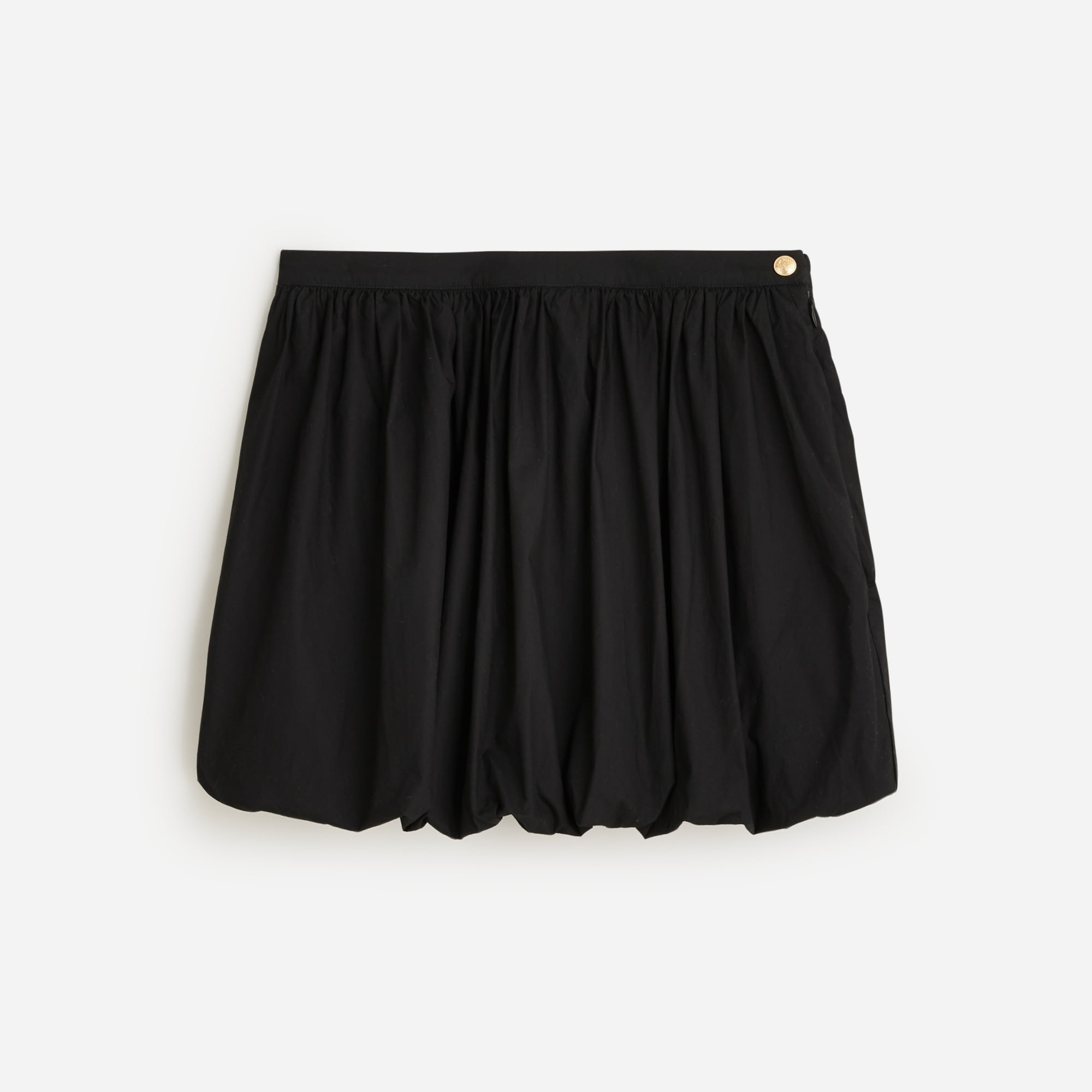 womens Mini bubble-hem skirt in cotton poplin