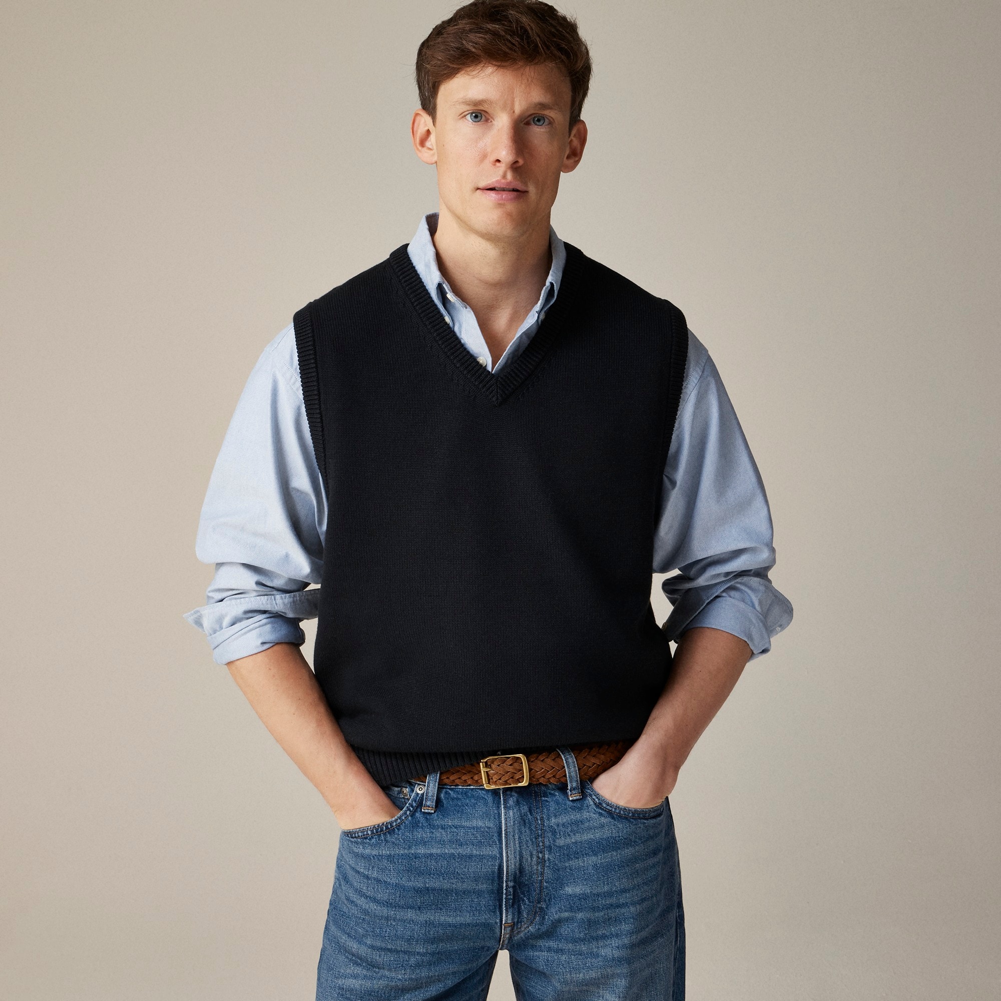 mens Heritage cotton sweater-vest