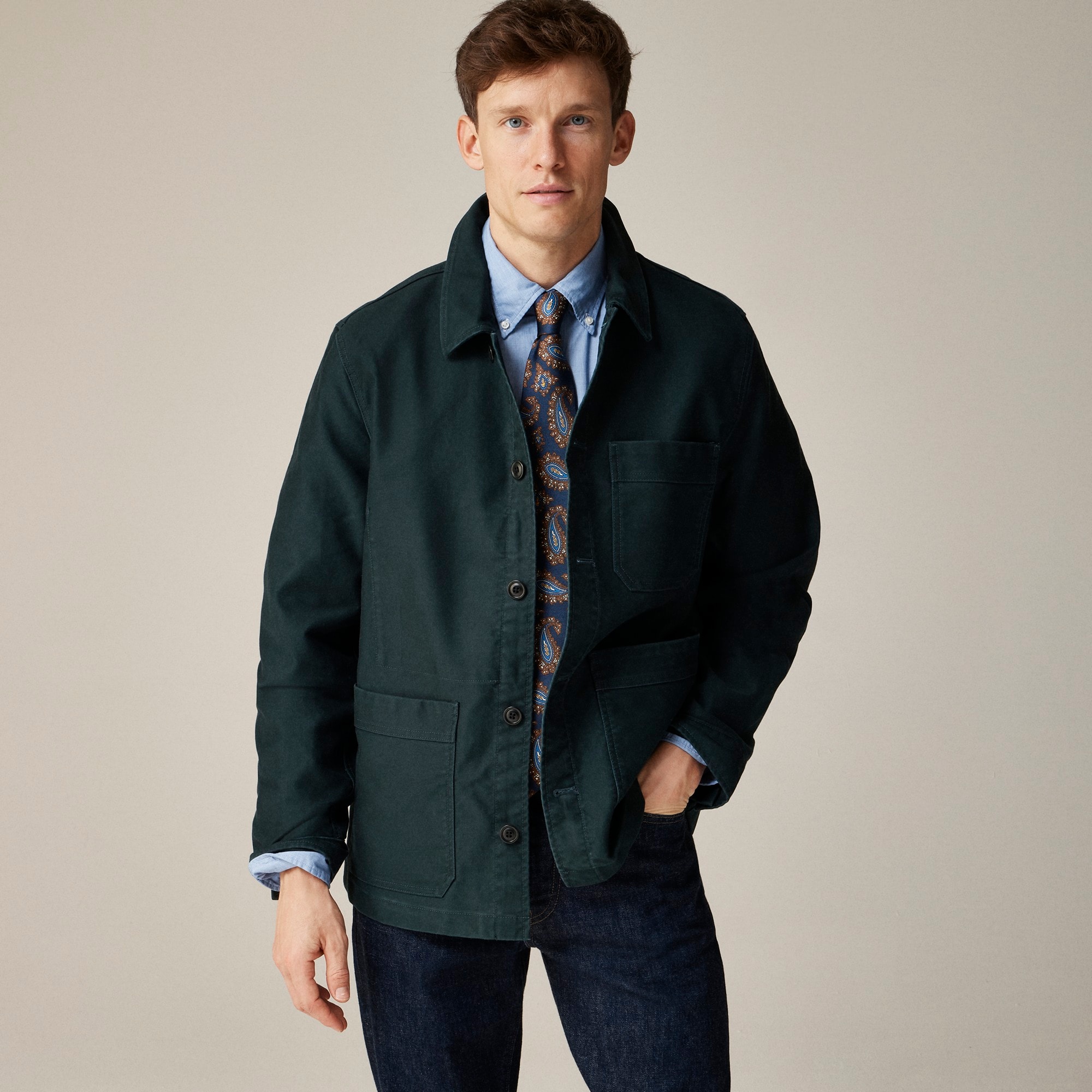  Cotton moleskin chore jacket