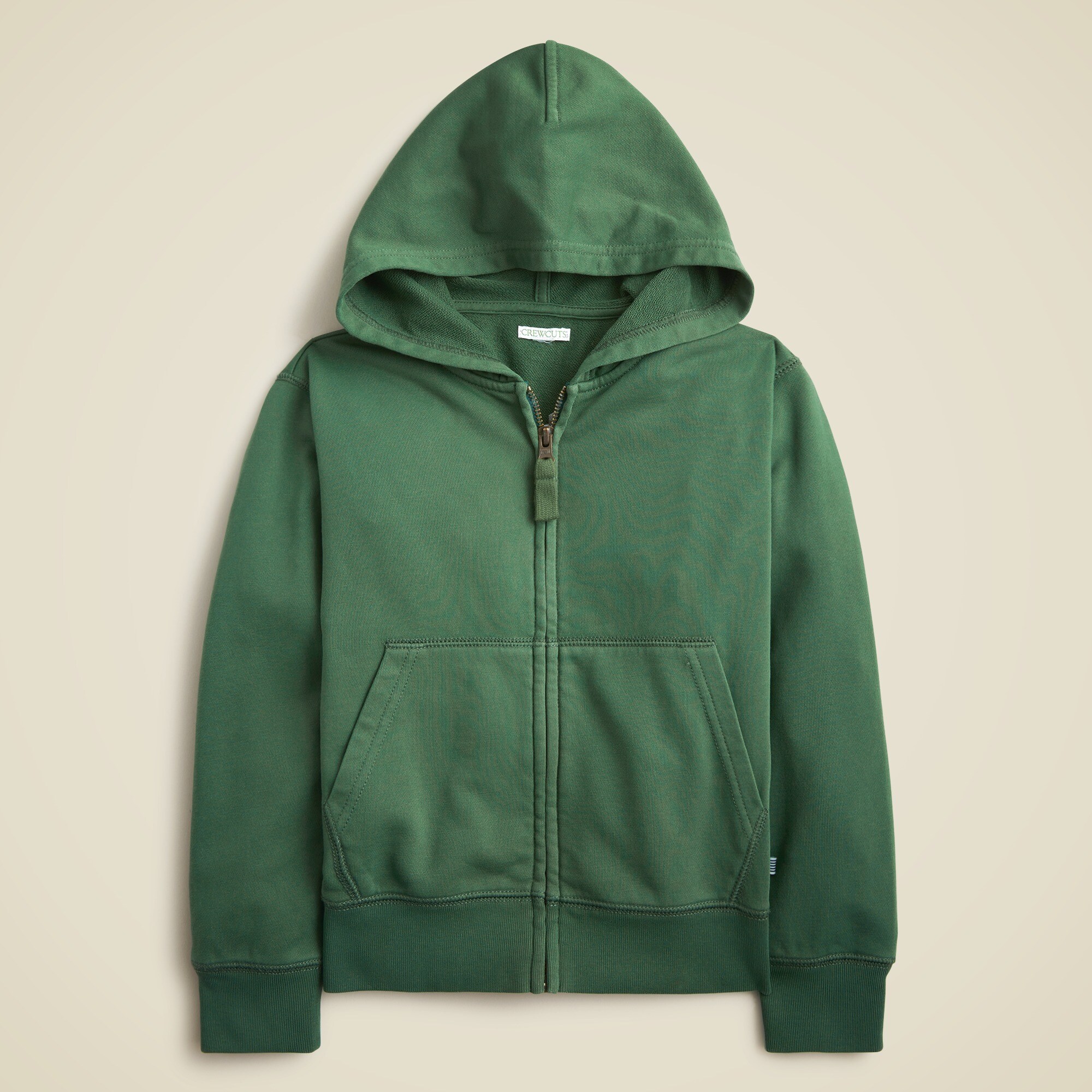 boys KID by Crewcuts garment-dyed zip-up hoodie