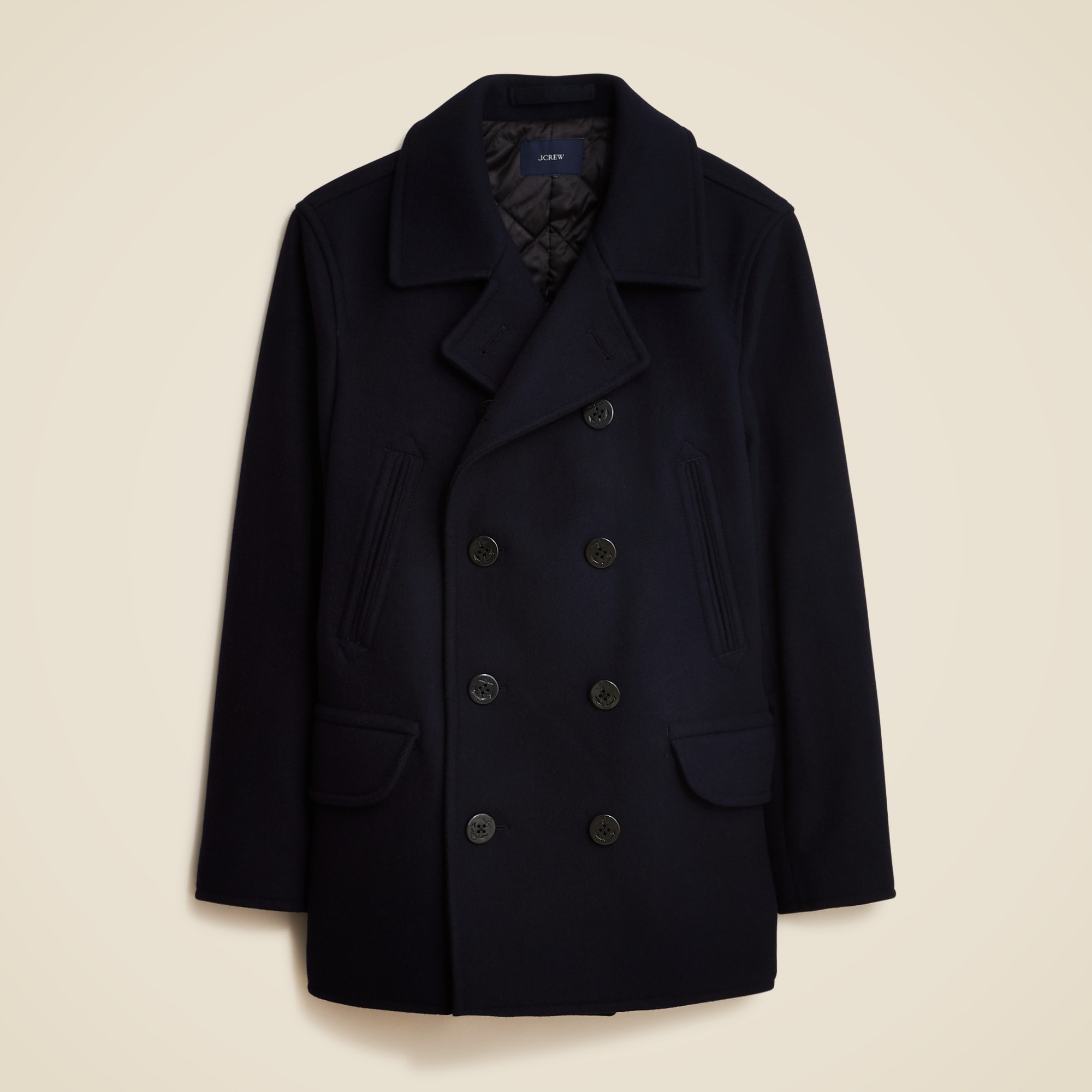 mens Dock peacoat in wool blend with PrimaLoft&reg;