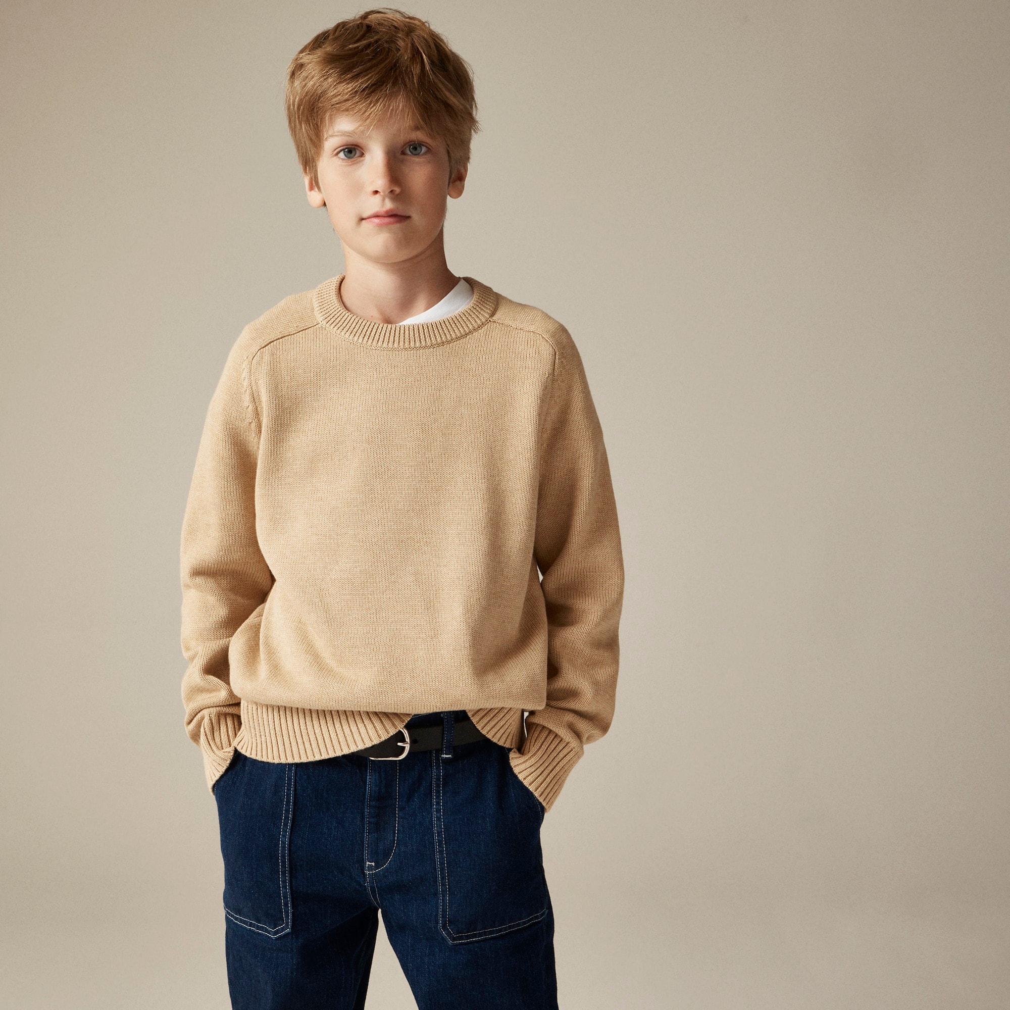 boys Kids' heritage cotton crewneck sweater