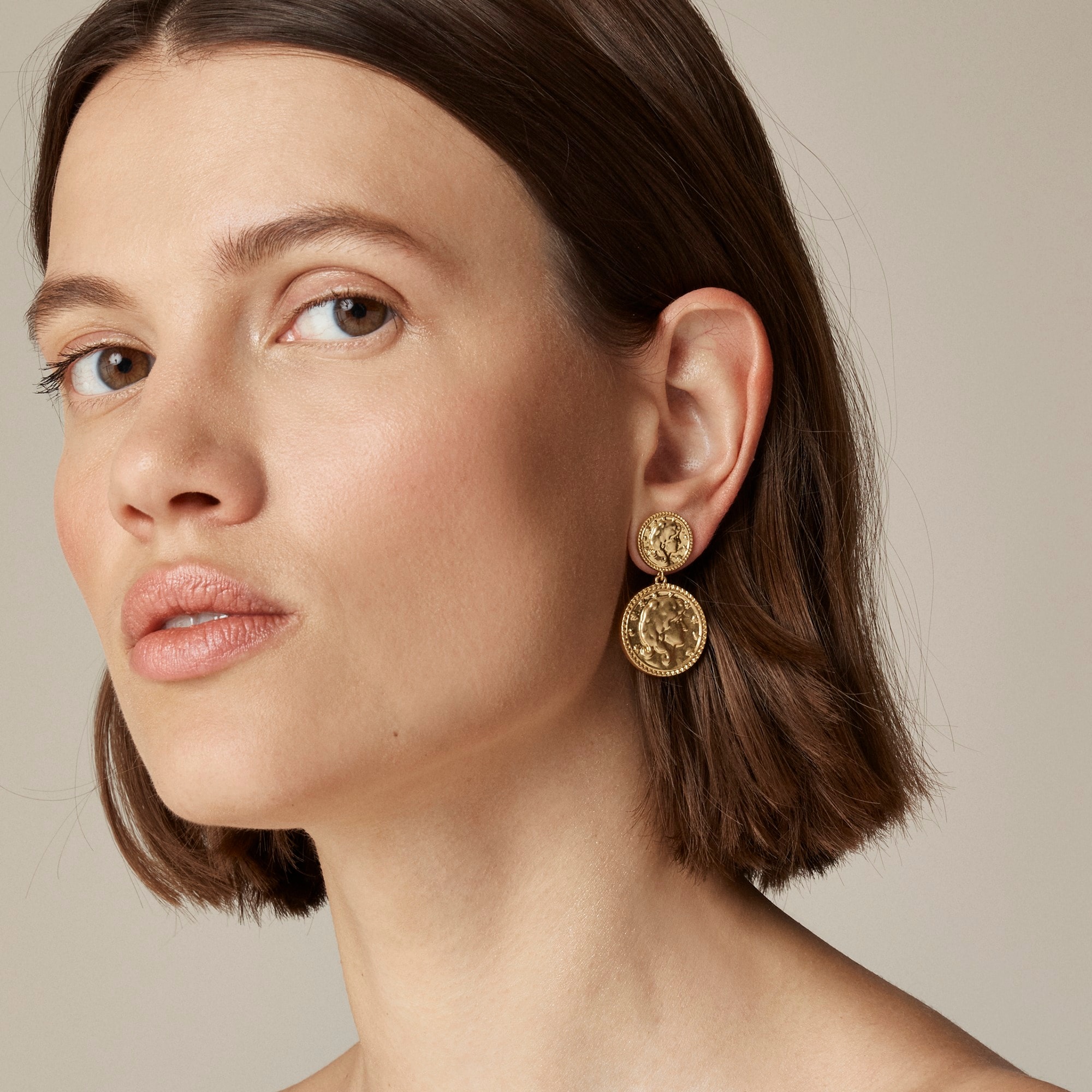 womens Coin drop earrings