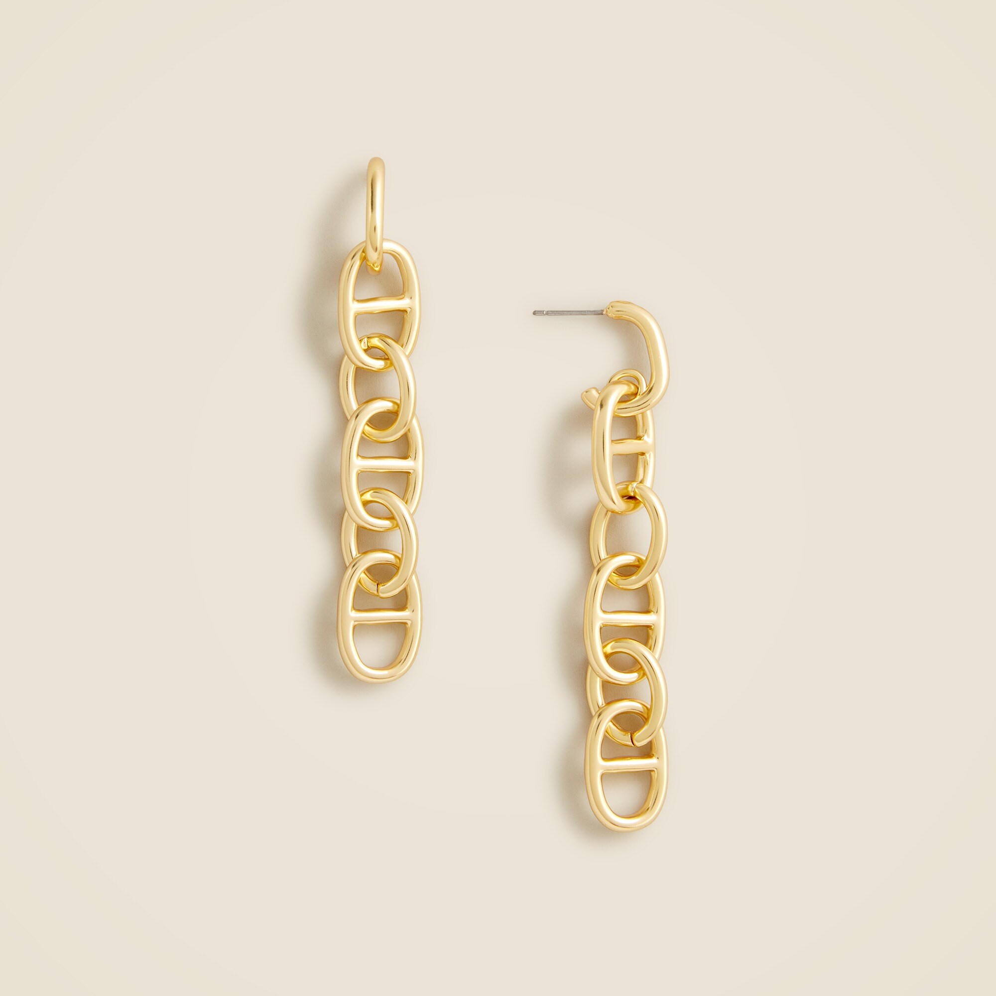  Signature gold-link earrings