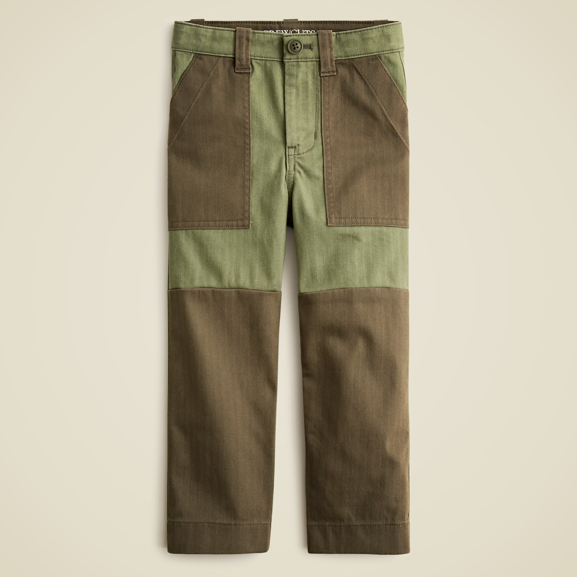  Kids' patch-pocket pant in stretch herringbone