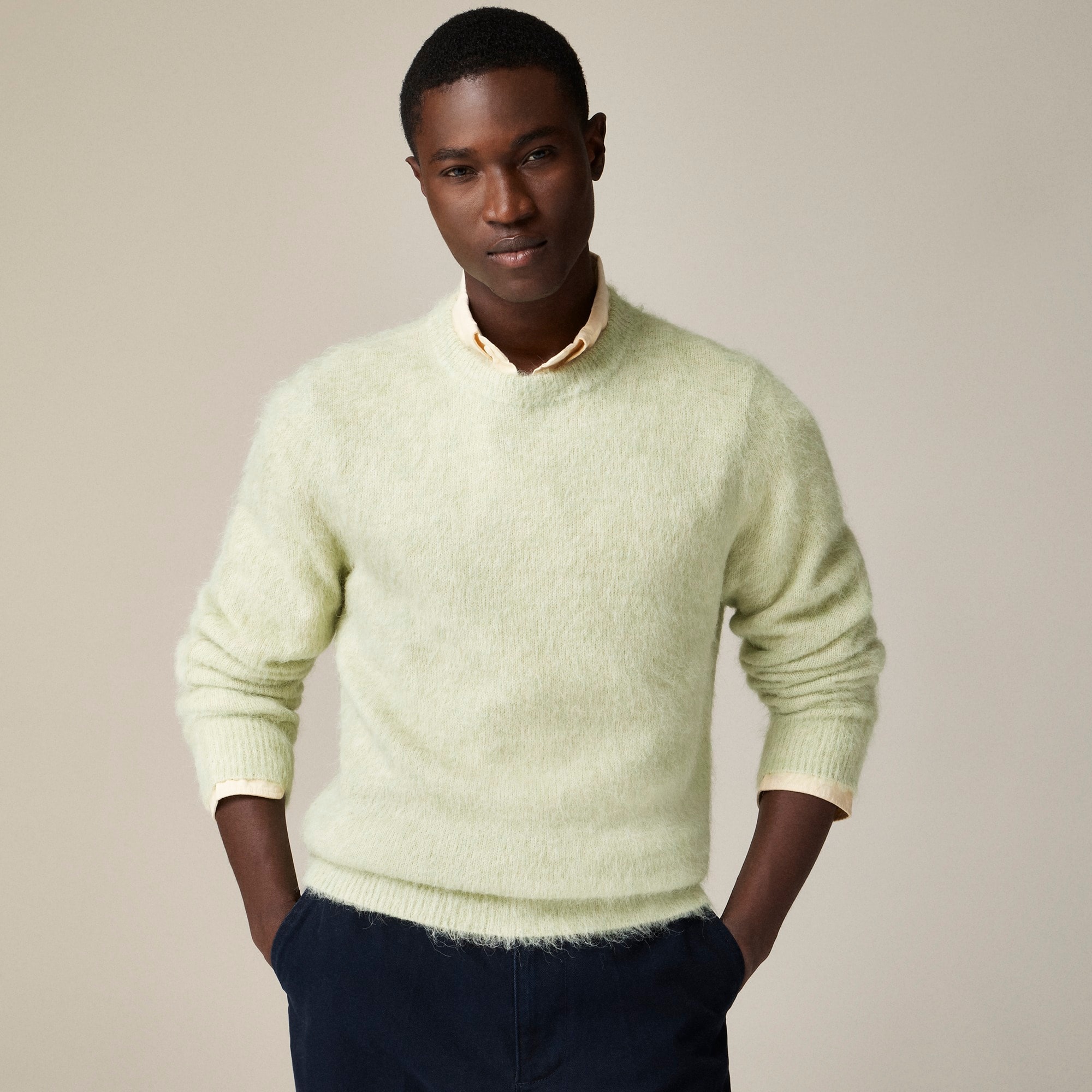  Alpaca-blend crewneck sweater