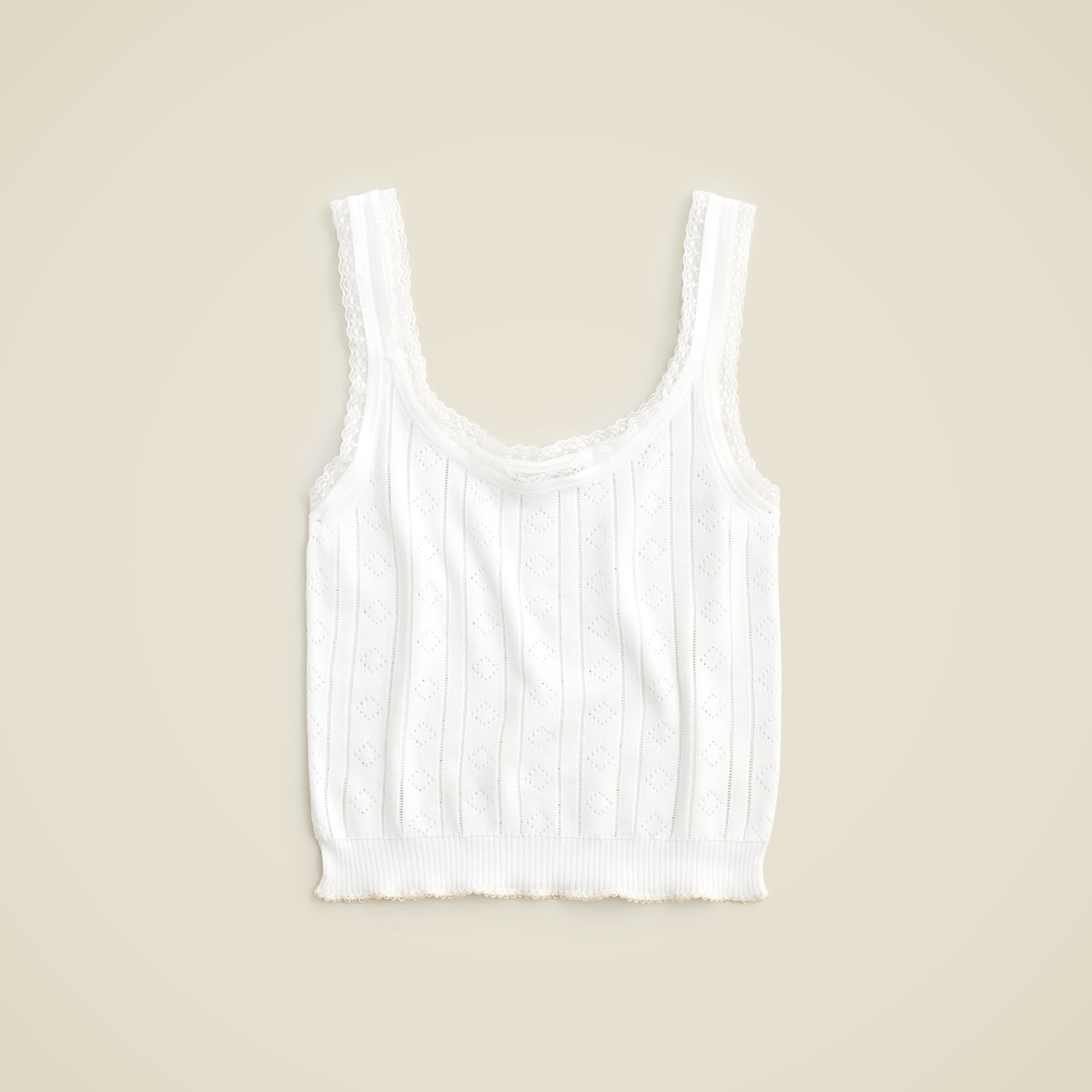  Pointelle sweater-tank in premium ultrafine cotton