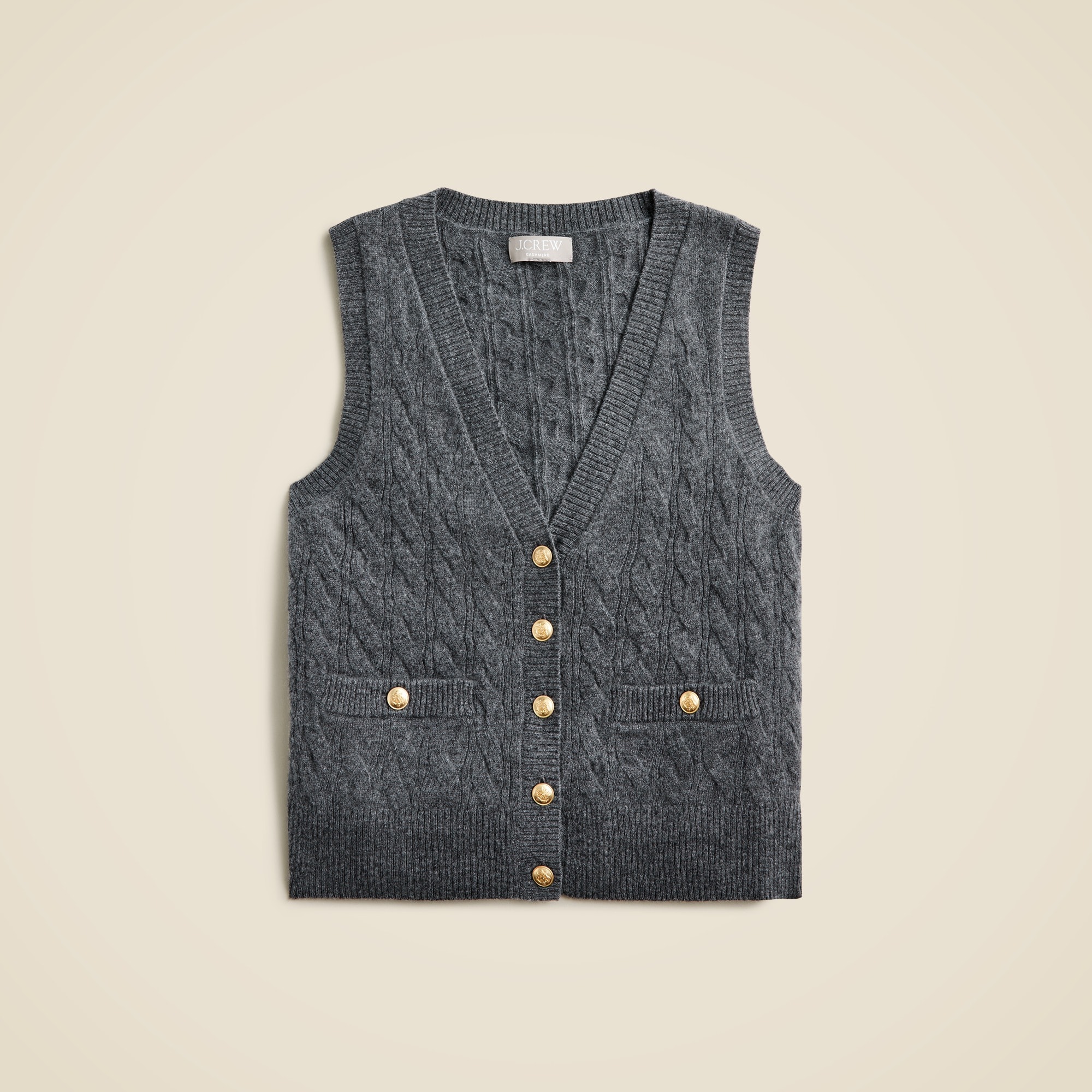  Cashmere cable-knit sweater-vest