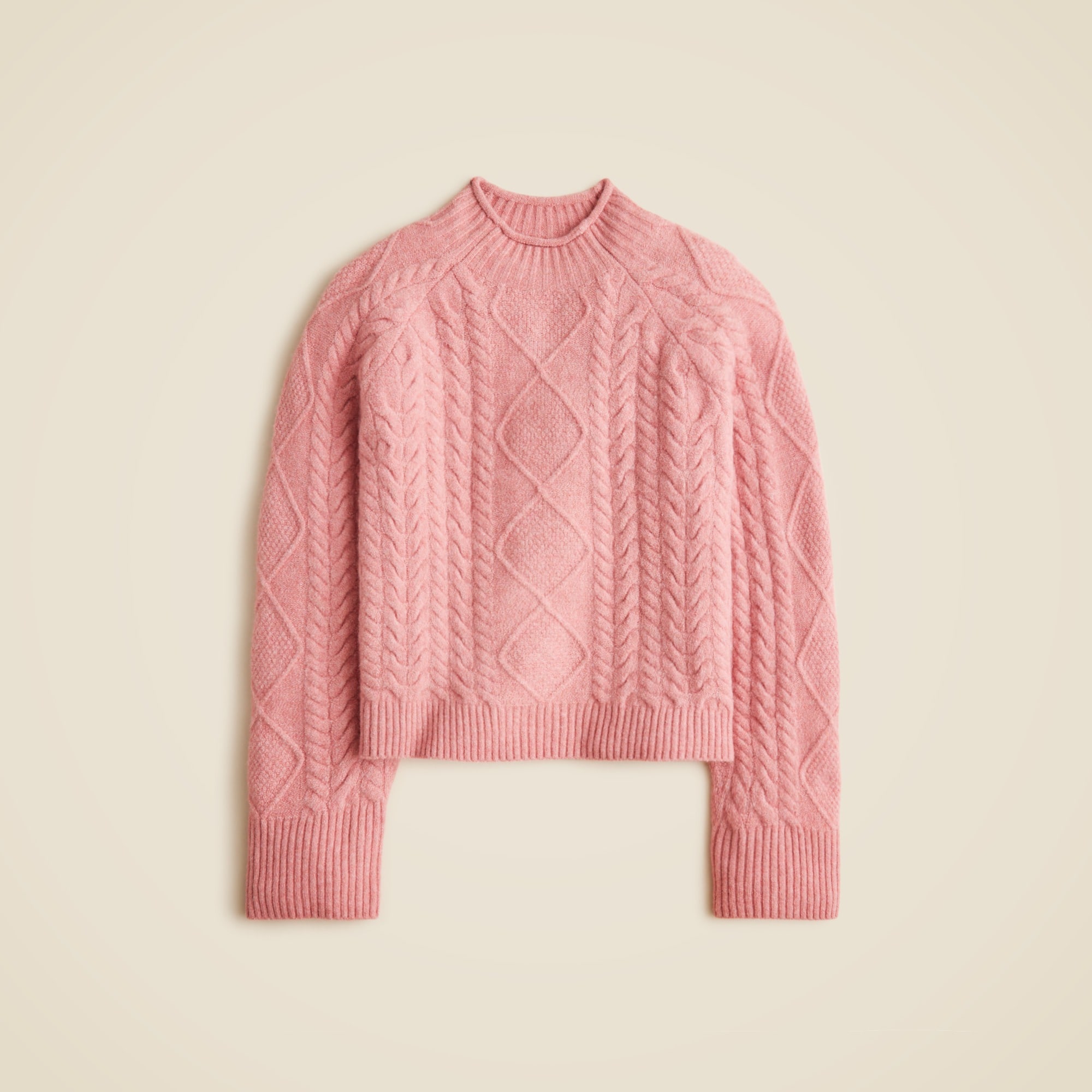 womens Cable-knit Rollneck&trade; sweater in Supersoft yarn