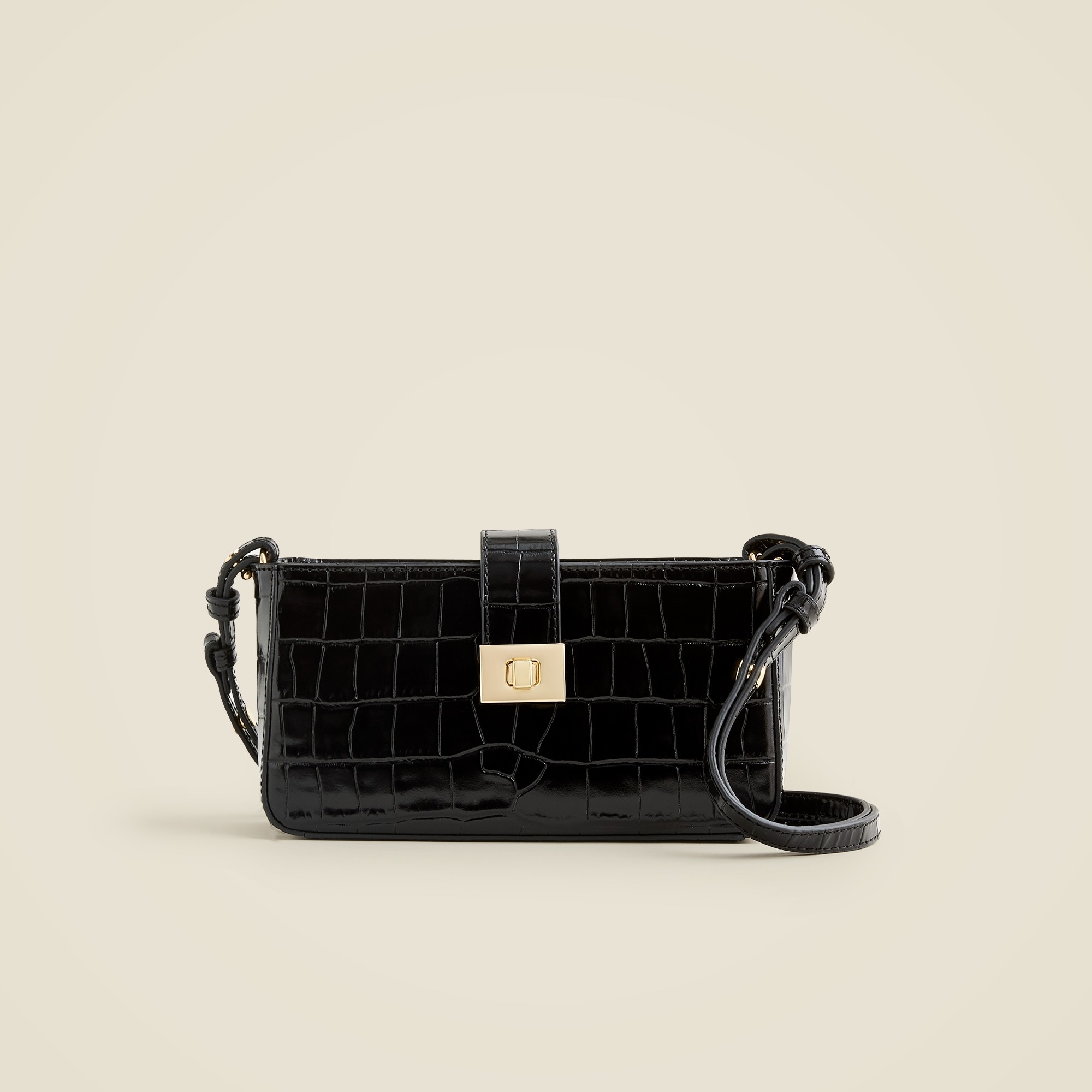 womens Edie three-in-one bag in croc-embossed Italian leather