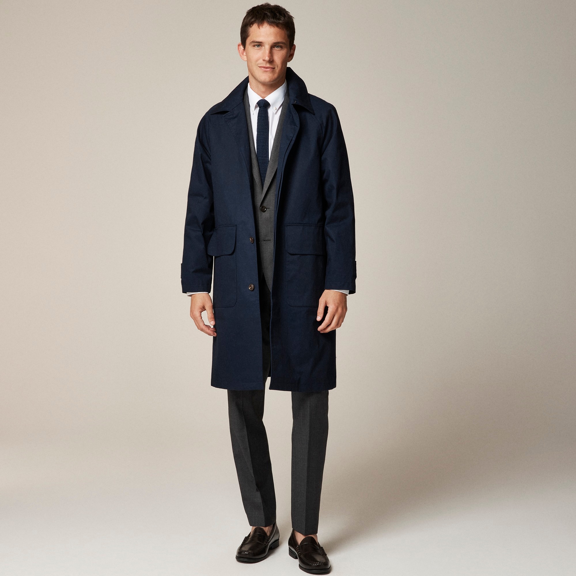 mens Rivington car coat in water-resistant cotton twill