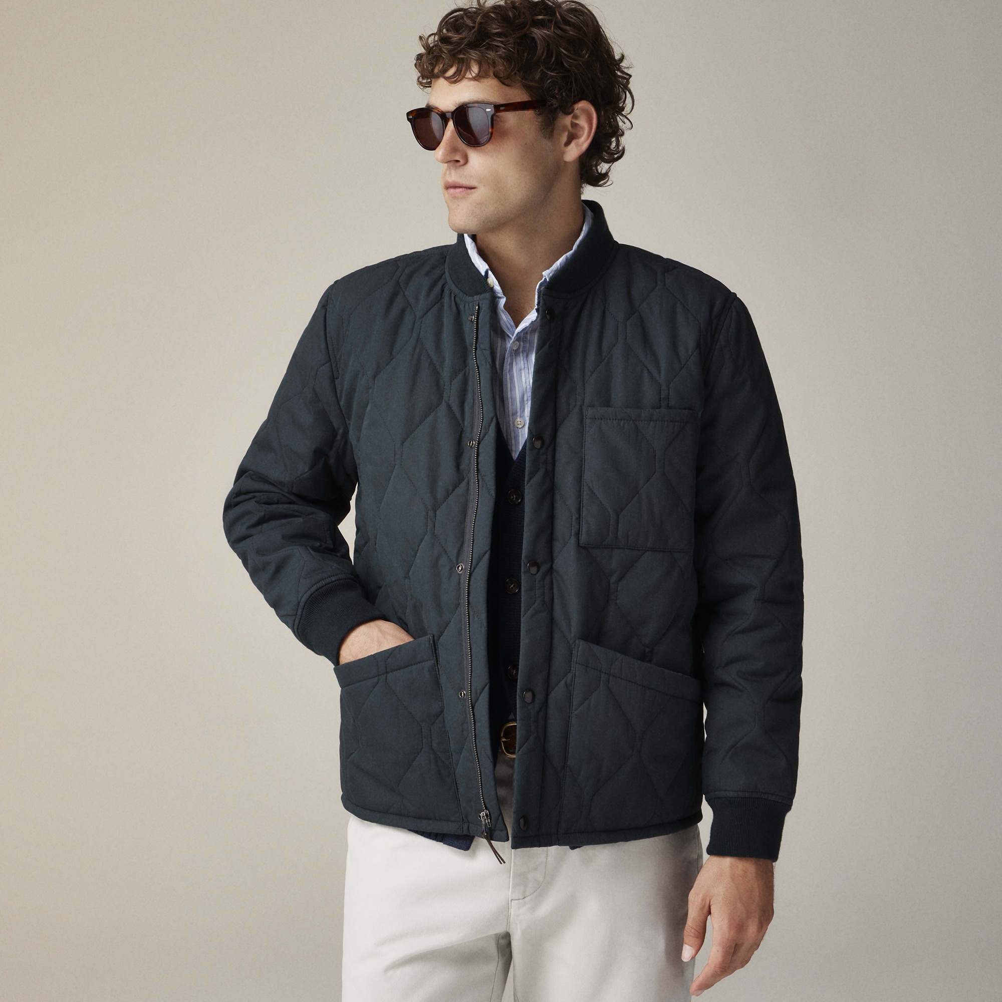  Quilted flight jacket with PrimaLoft&reg;