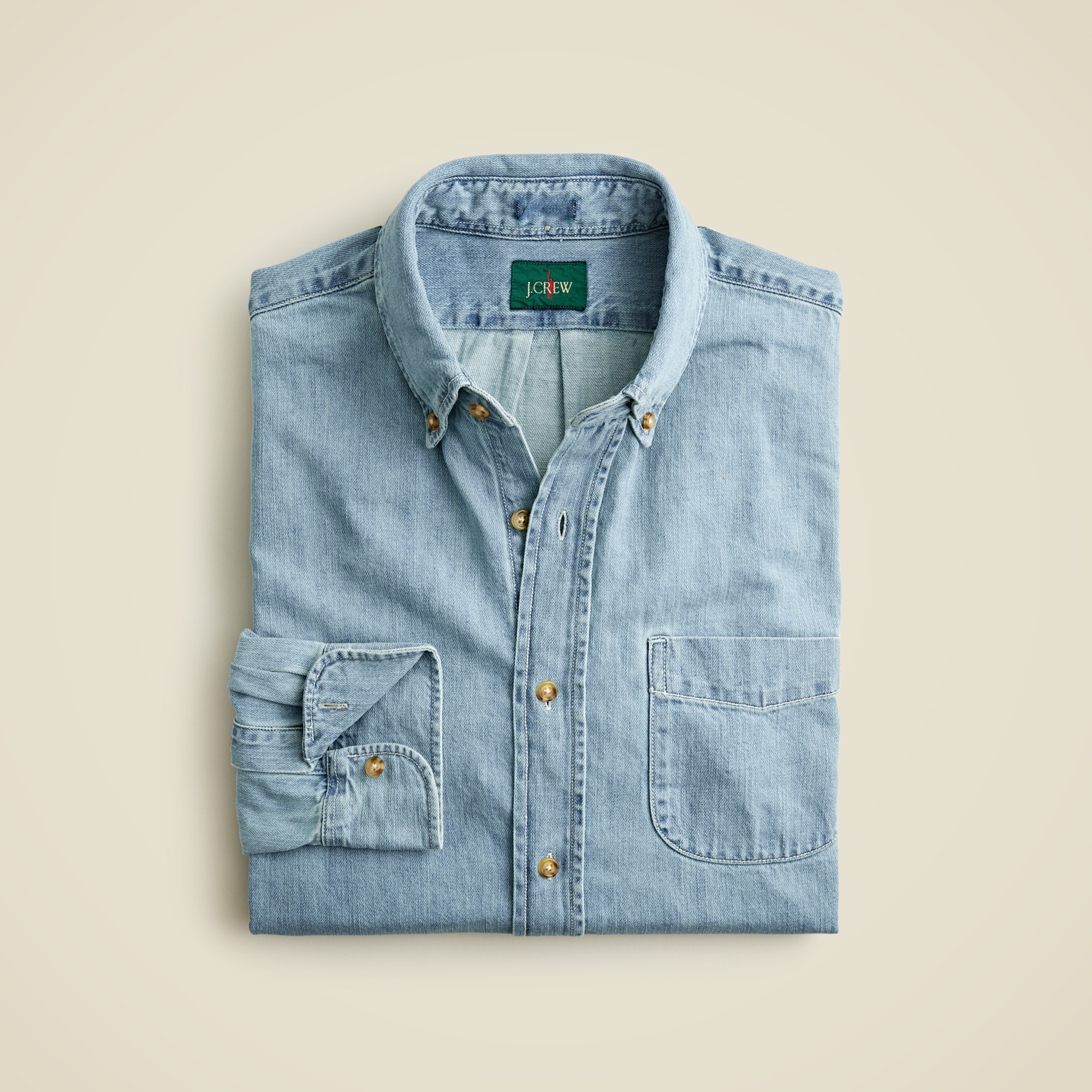 mens Giant-fit midweight denim shirt